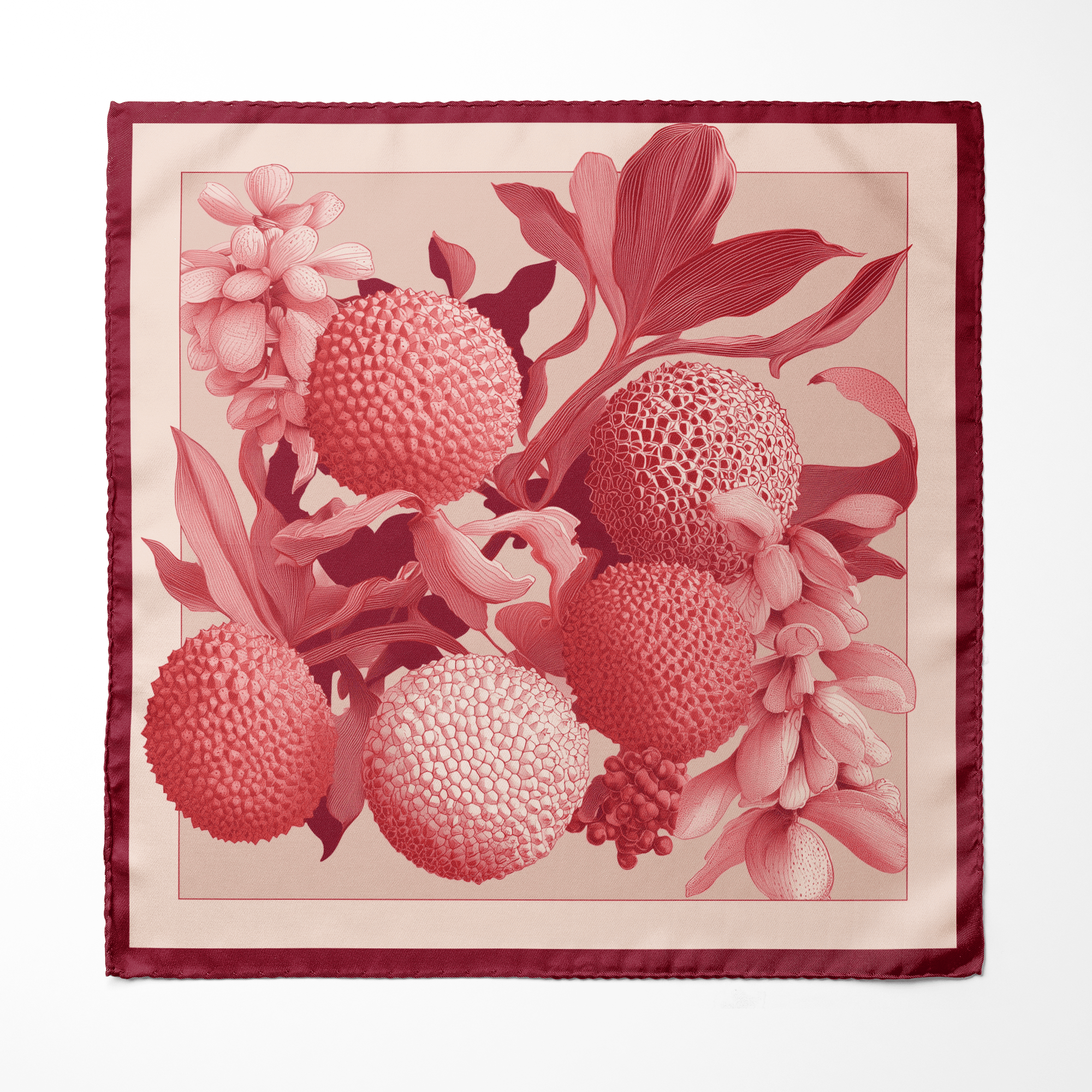 LYCHEORA SILK POCKET SQUARE
