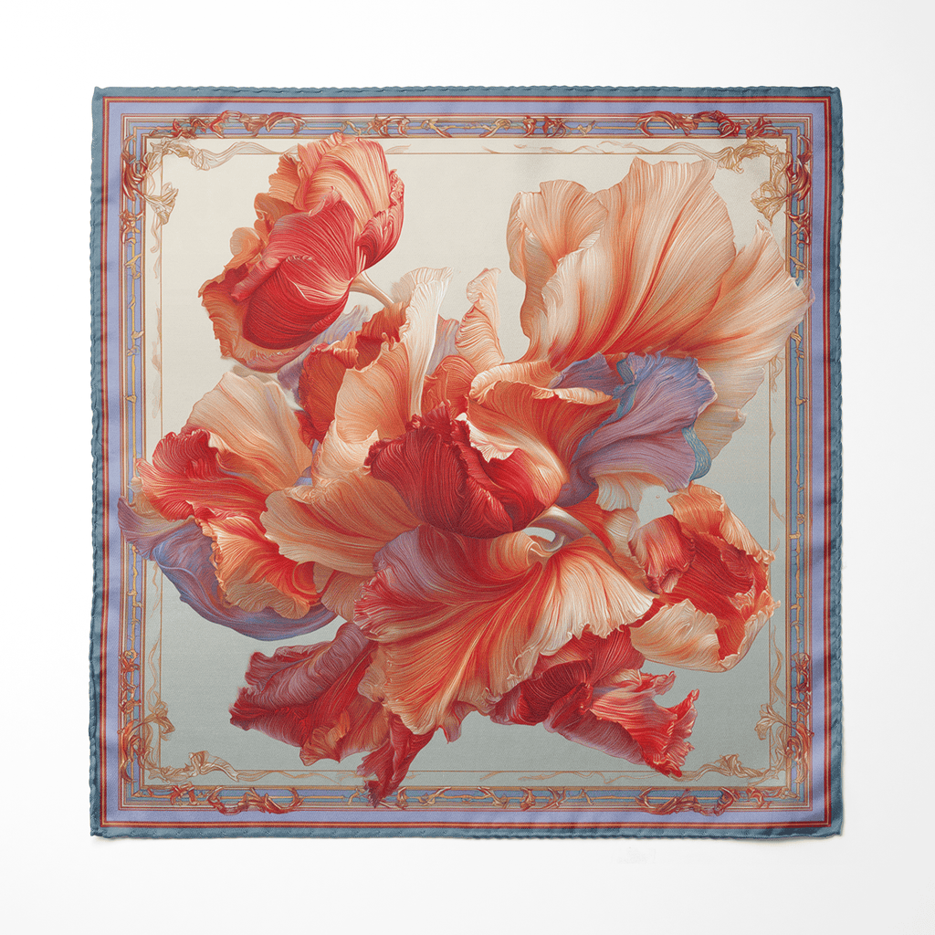 BLOSSOM SILK POCKET SQUARE