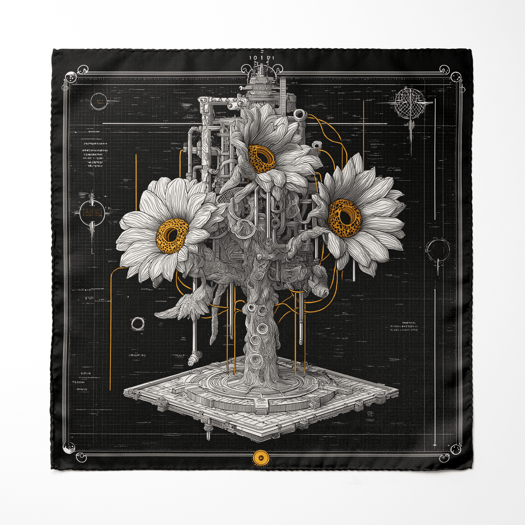 TECHFLORA SILK POCKET SQUARE