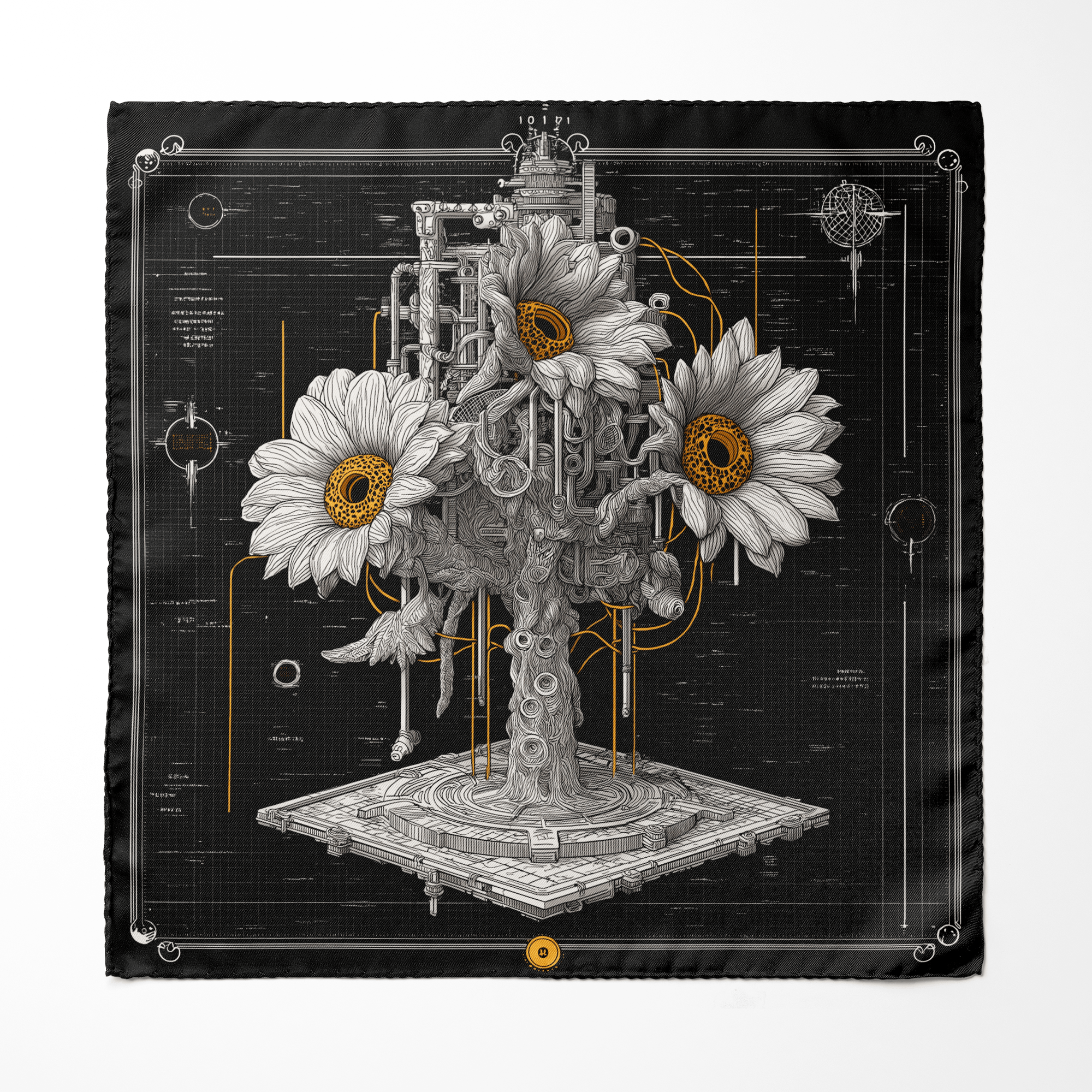 TECHFLORA SILK POCKET SQUARE