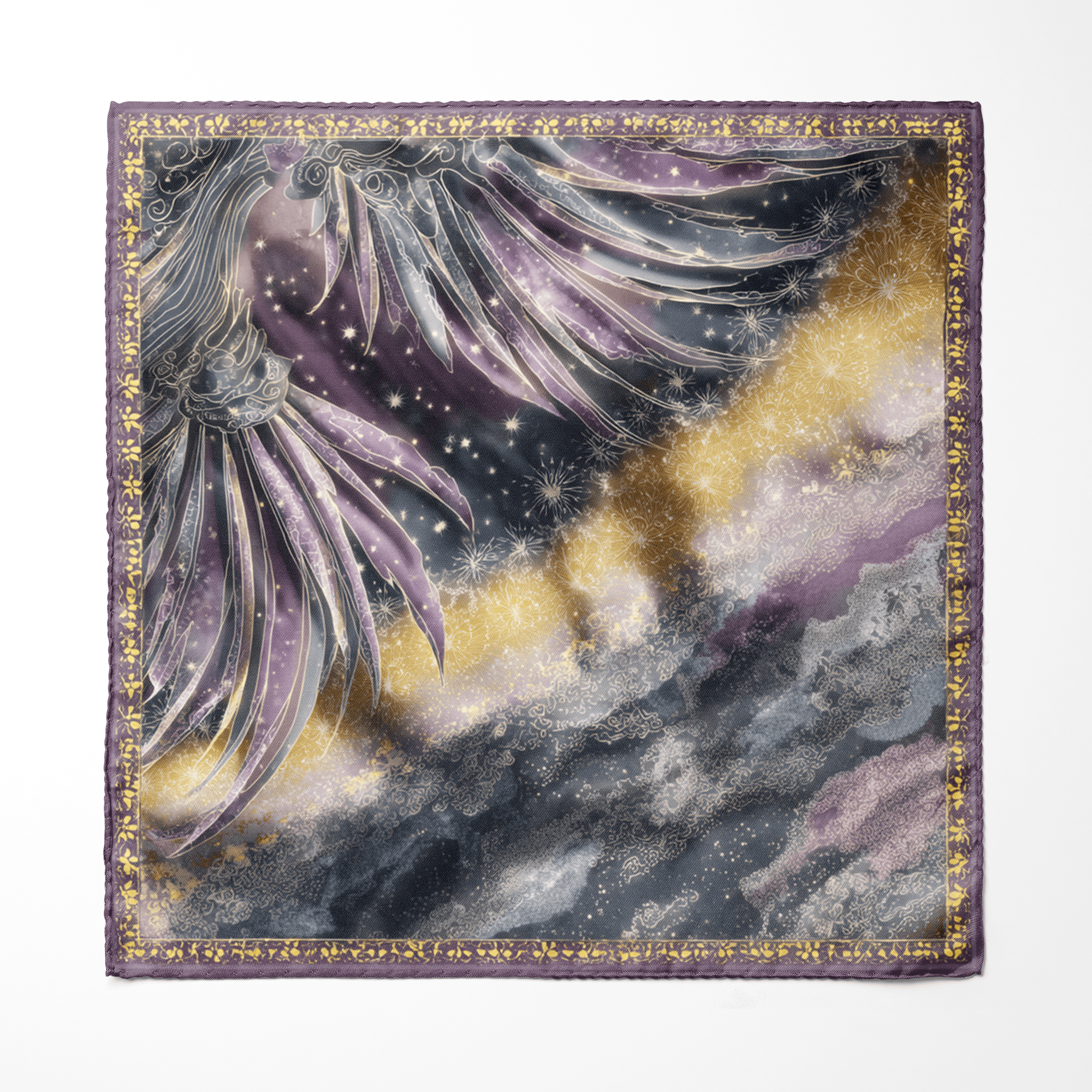 AURORA SILK ASCOT AND POCKET SQUARE SET – PREMIUM COLLECTION