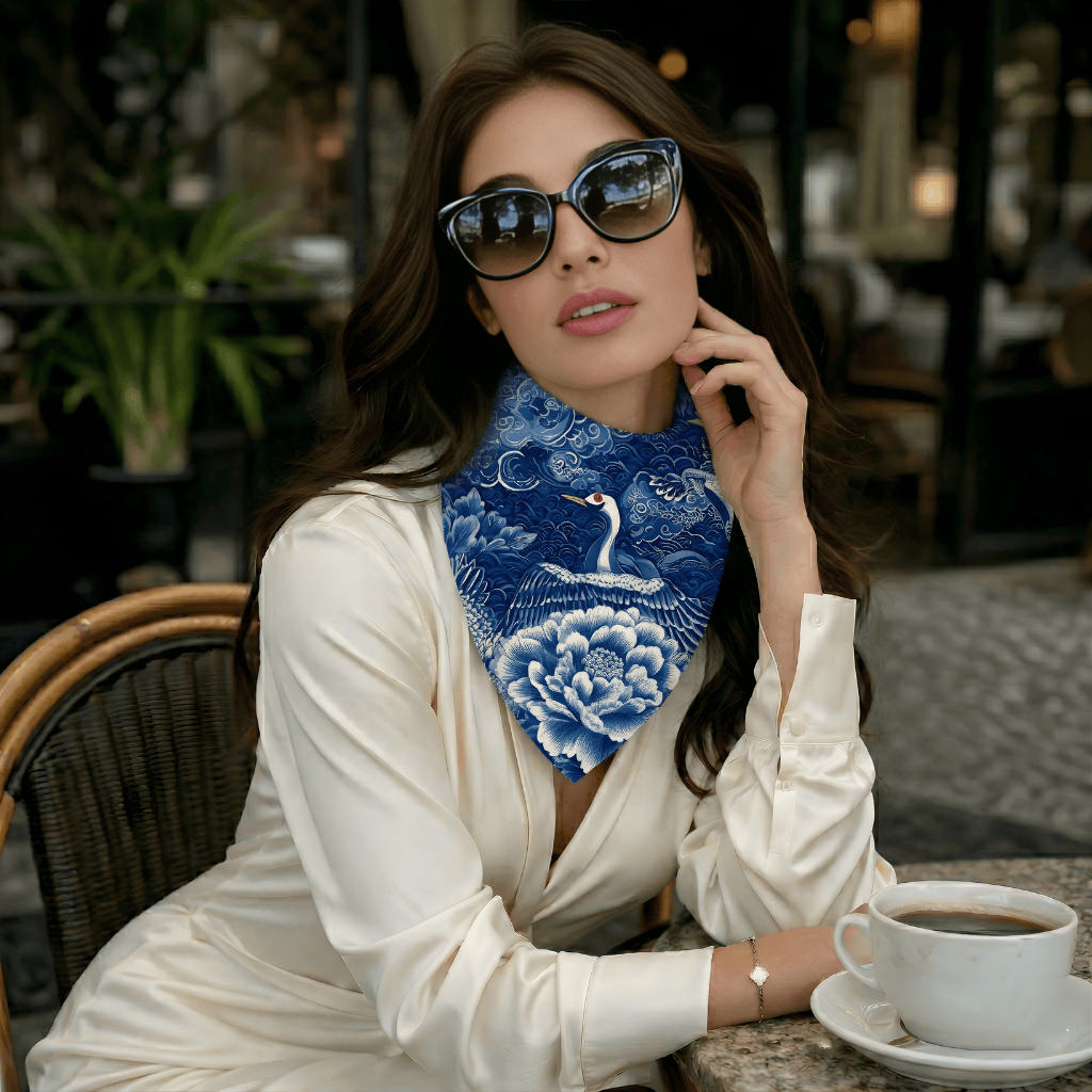 ALEXANDER CHINOISERIE SILK BANDANA