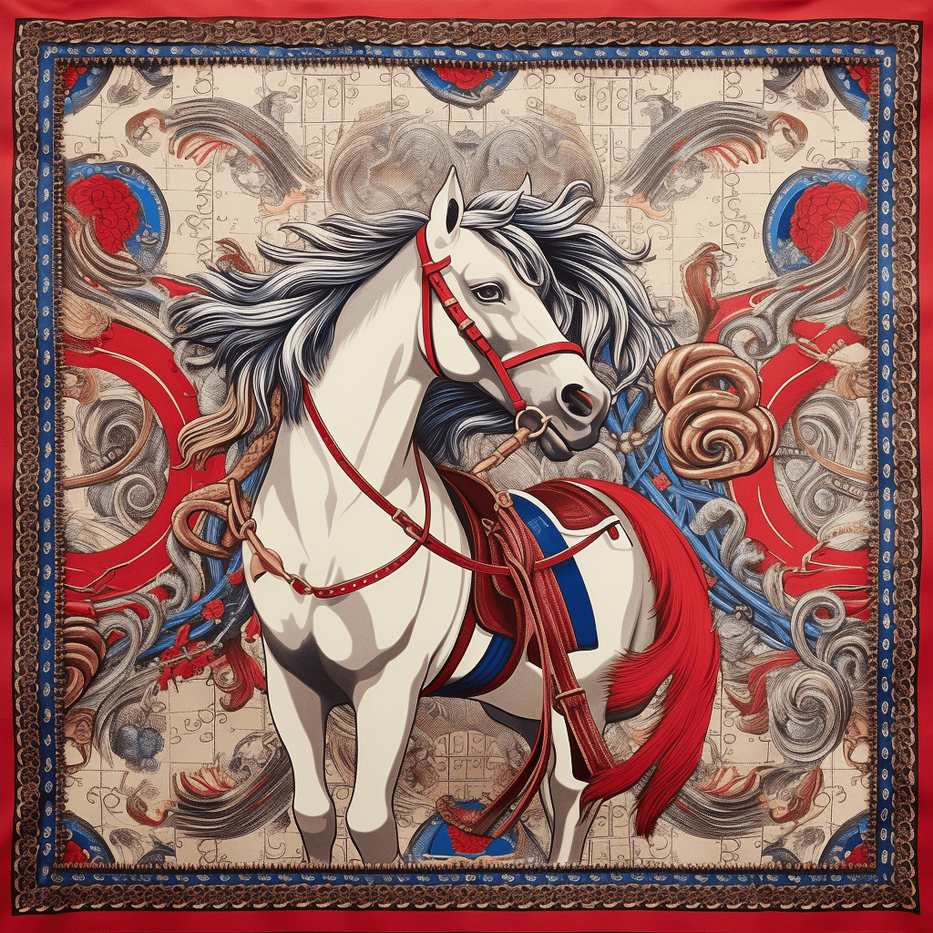 ARAFED HORSE SILK HEAD SCARF