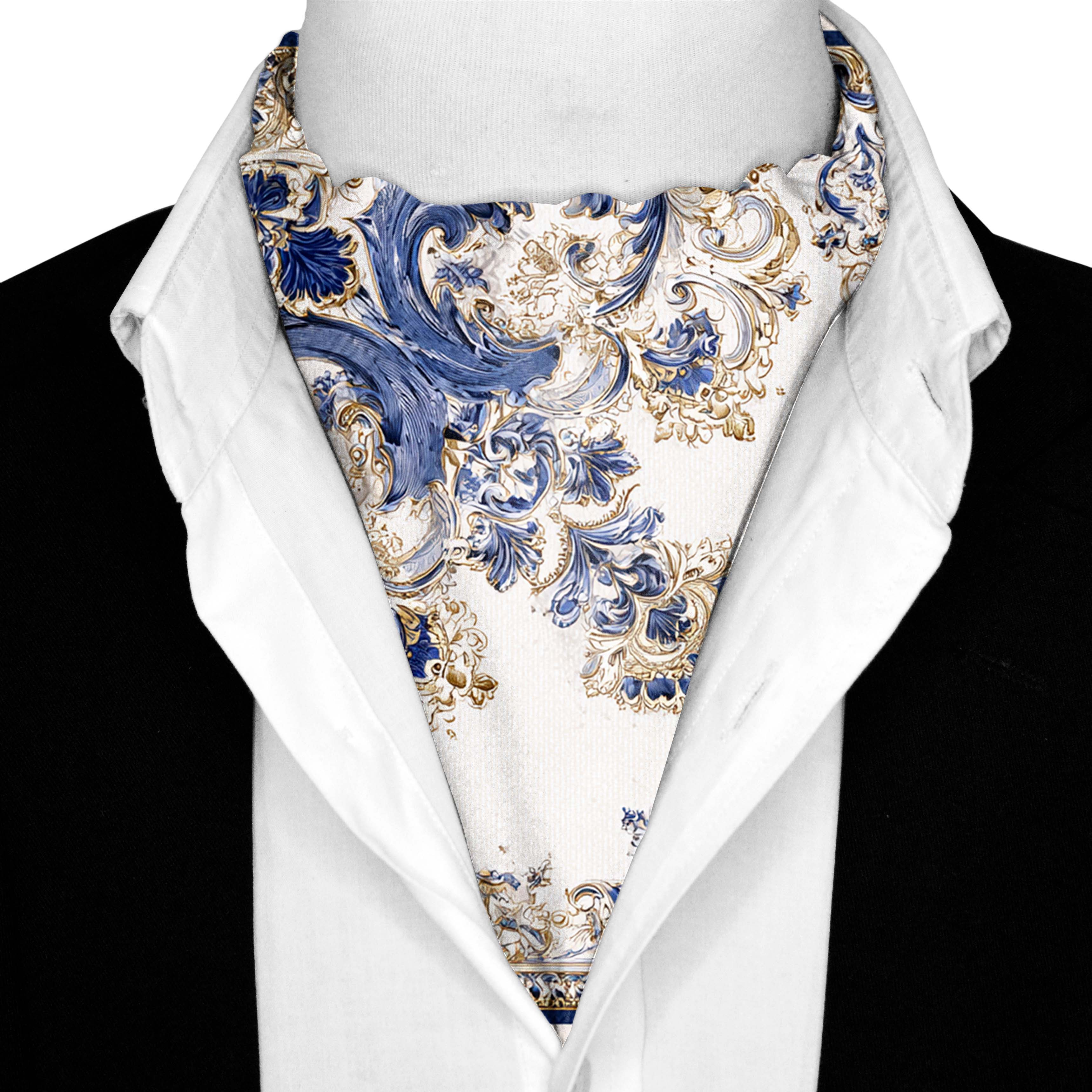 FIORENZA SILK ASCOT AND POCKET SQUARE SET – PREMIUM COLLECTION
