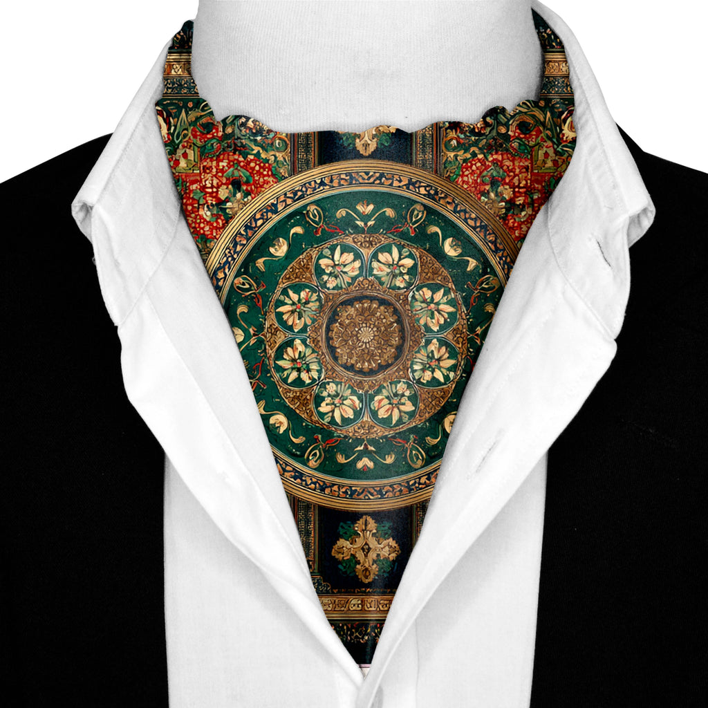 BABYLON SILK ASCOT AND POCKET SQUARE SET – PREMIUM COLLECTION