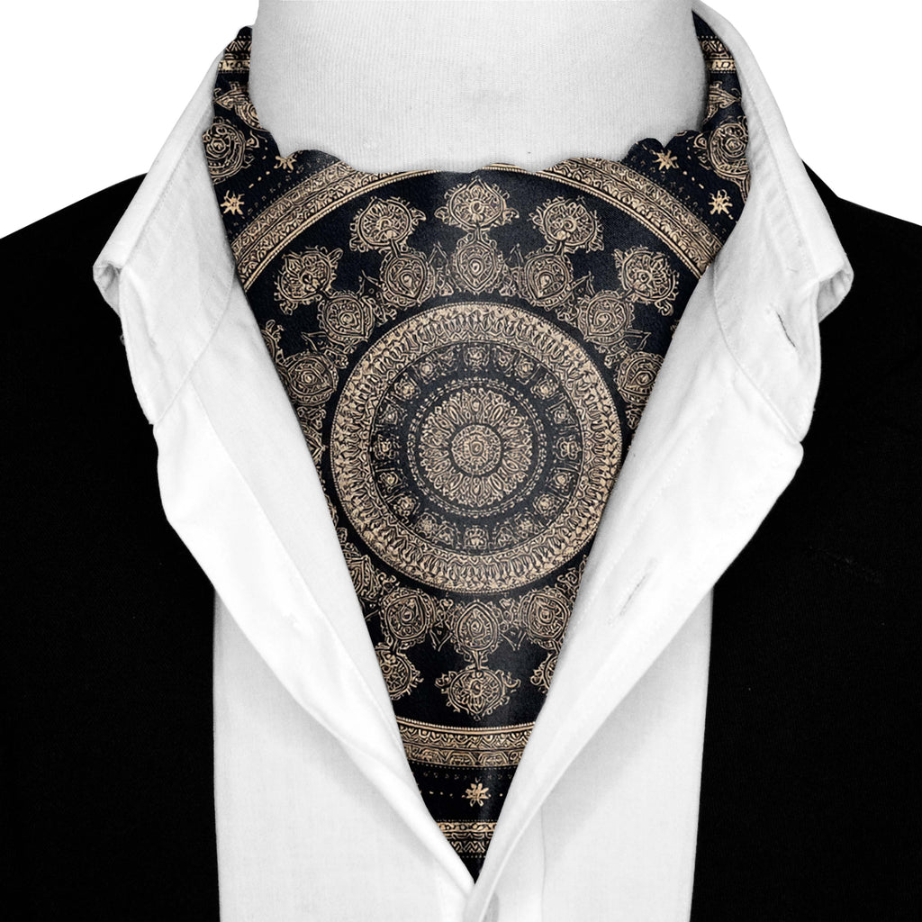 MAJESTIC SILK ASCOT AND POCKET SQUARE SET – PREMIUM COLLECTION