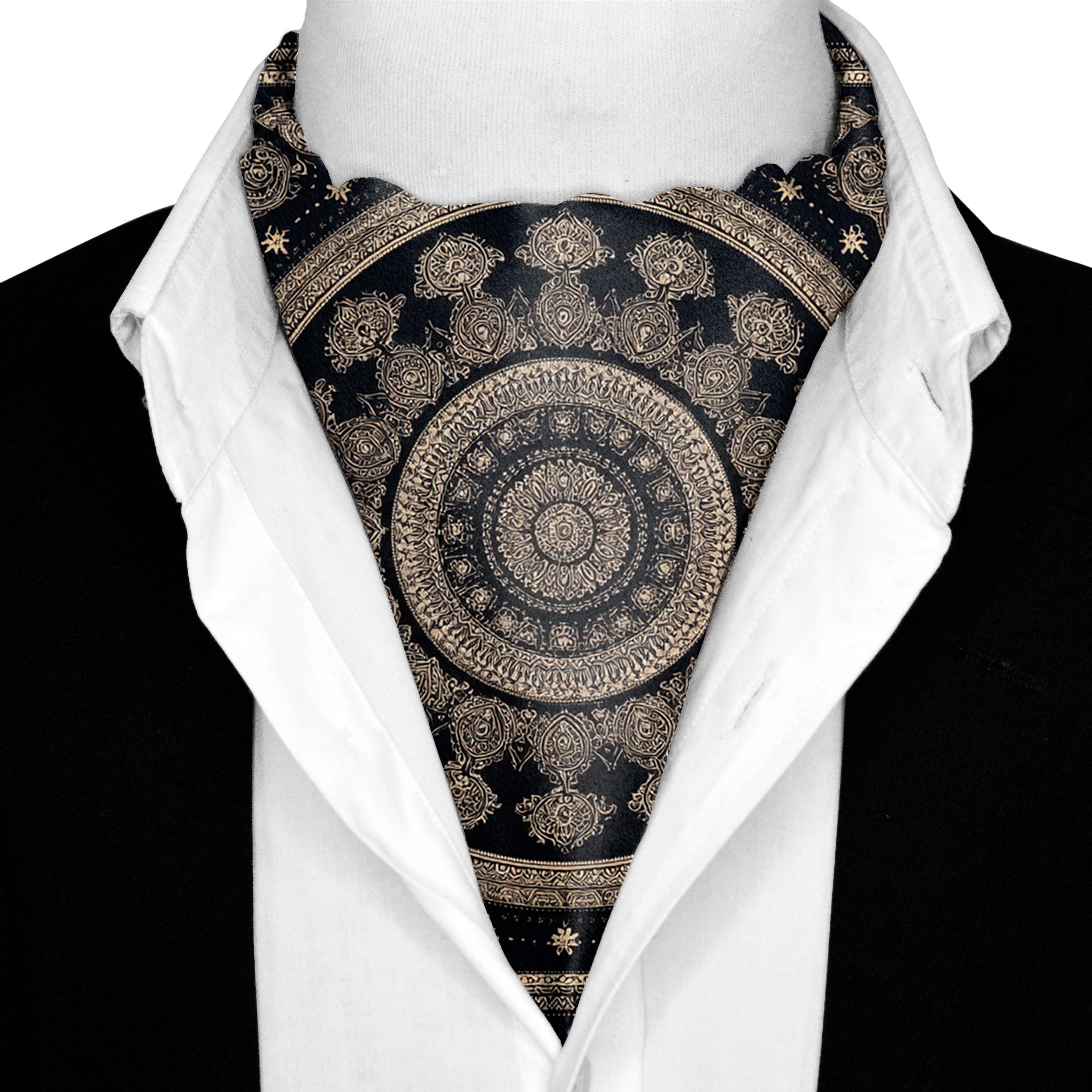 MAJESTIC SILK ASCOT AND POCKET SQUARE SET – PREMIUM COLLECTION