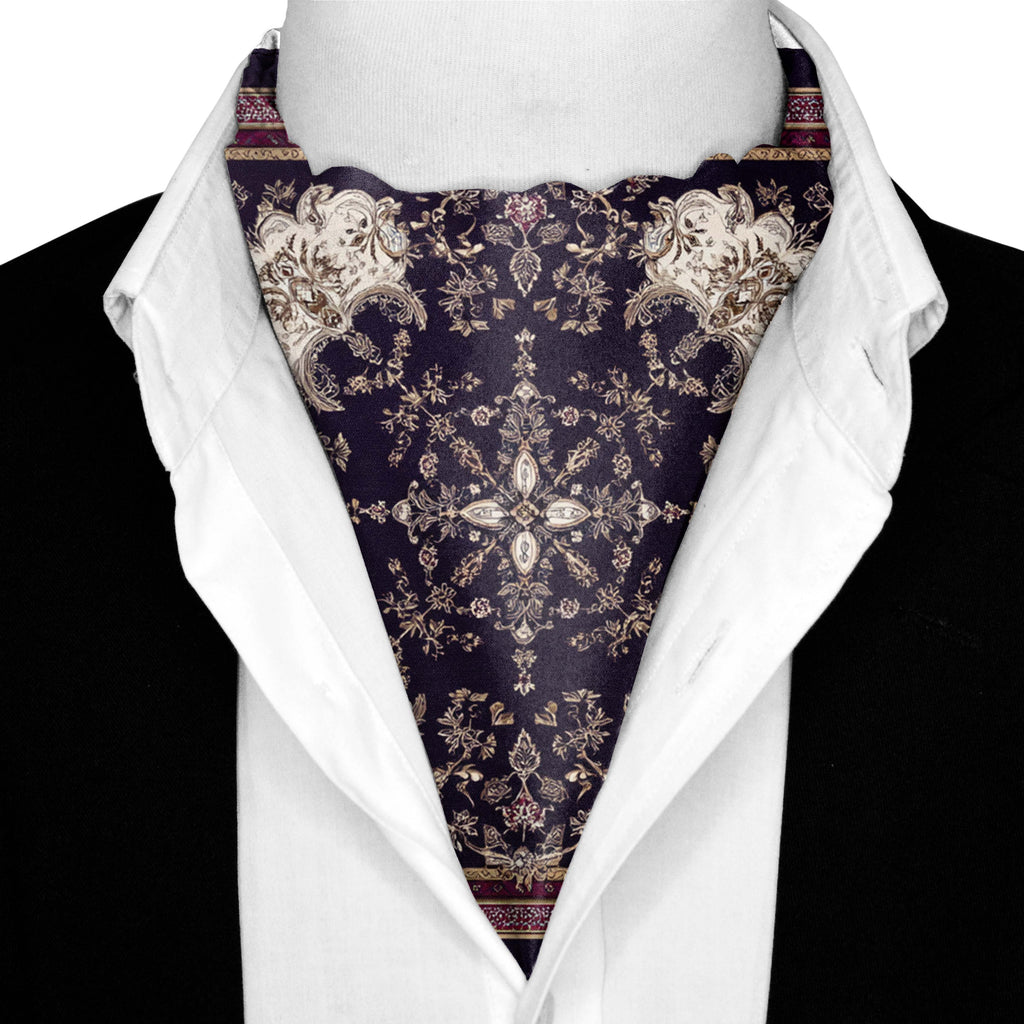 NOCTURNE SILK ASCOT AND POCKET SQUARE SET – PREMIUM COLLECTION