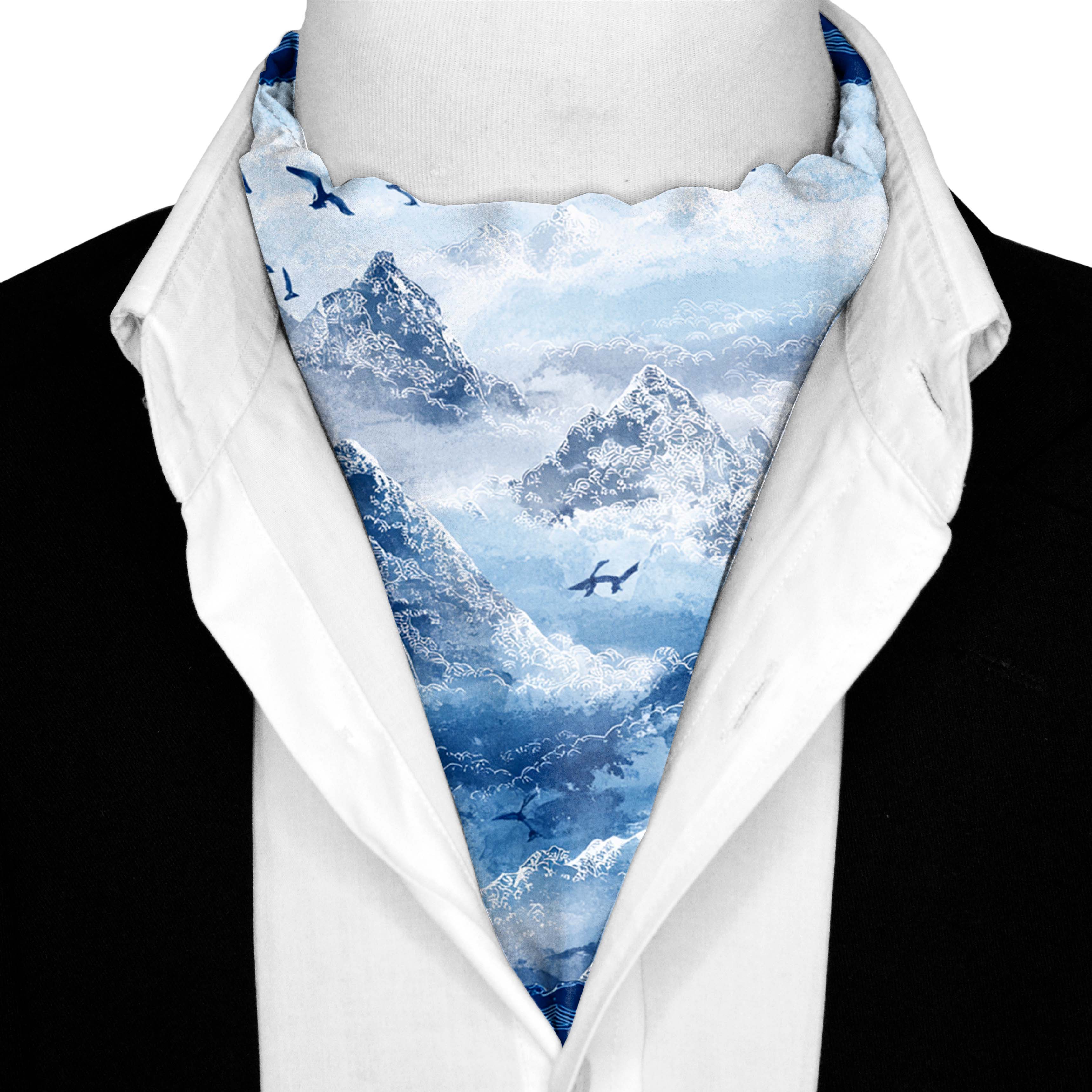MISTHAVEN SILK ASCOT AND POCKET SQUARE SET – PREMIUM COLLECTION