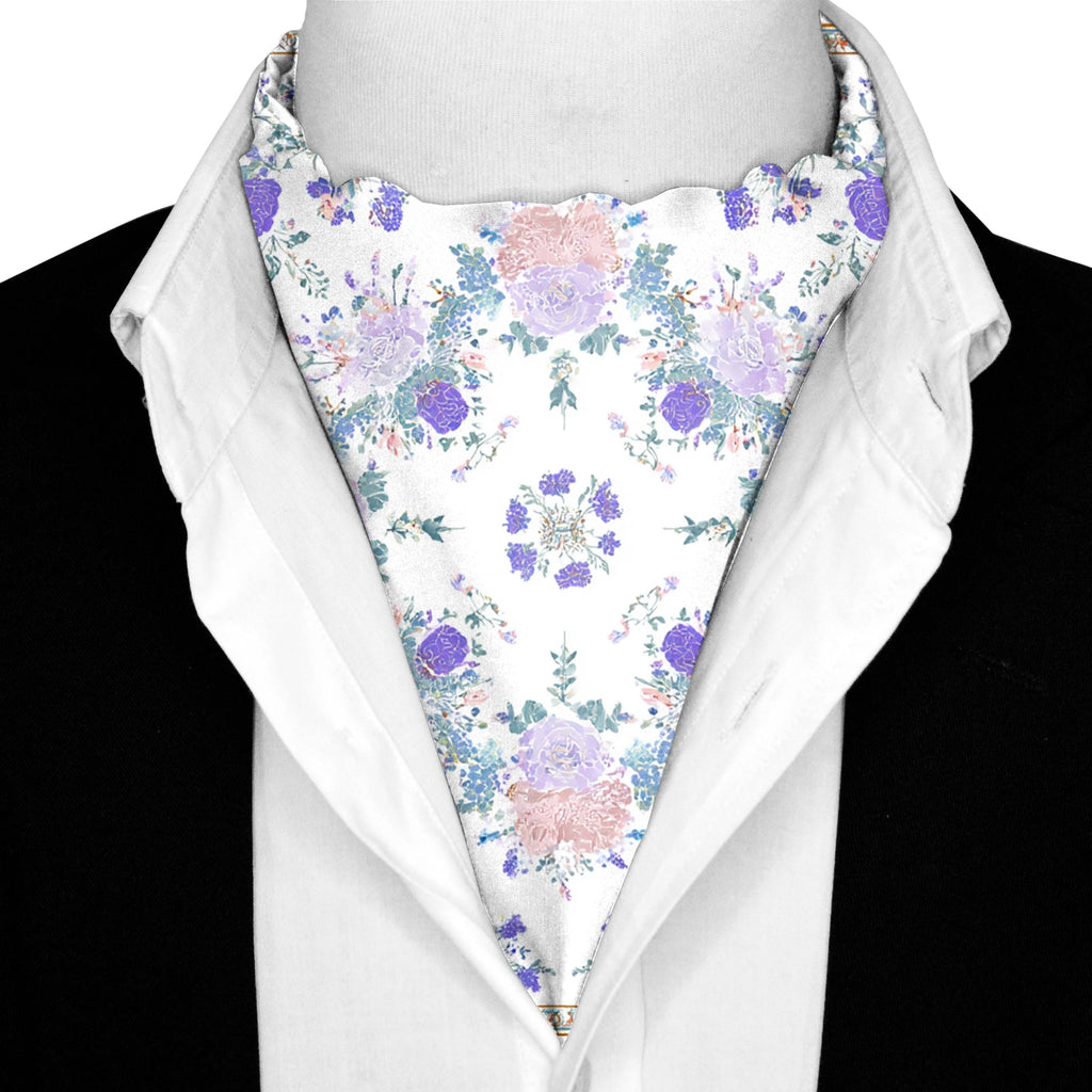ROSAIRE SILK ASCOT AND POCKET SQUARE SET – PREMIUM COLLECTION