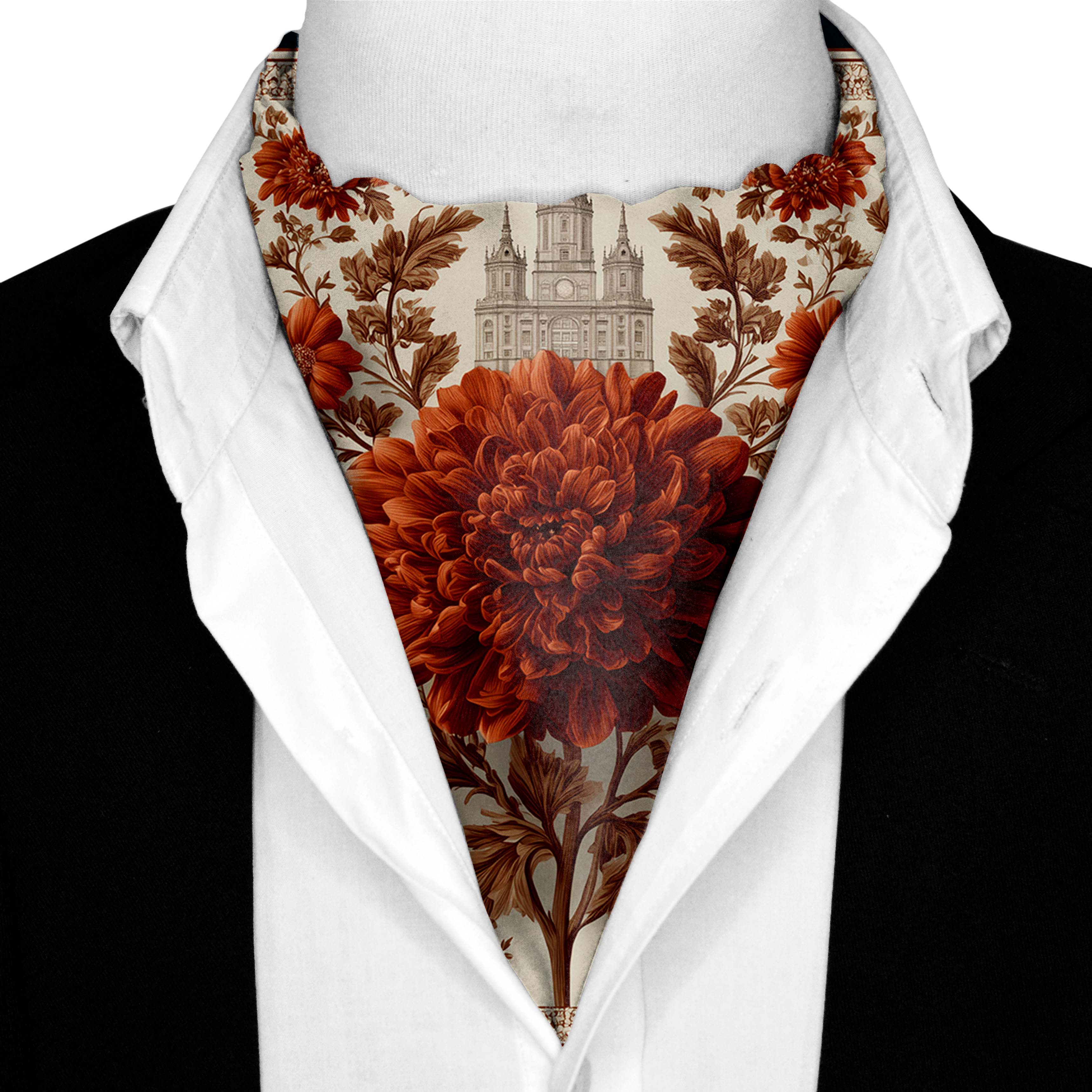 AMARANTH SILK ASCOT AND POCKET SQUARE SET – PREMIUM COLLECTION