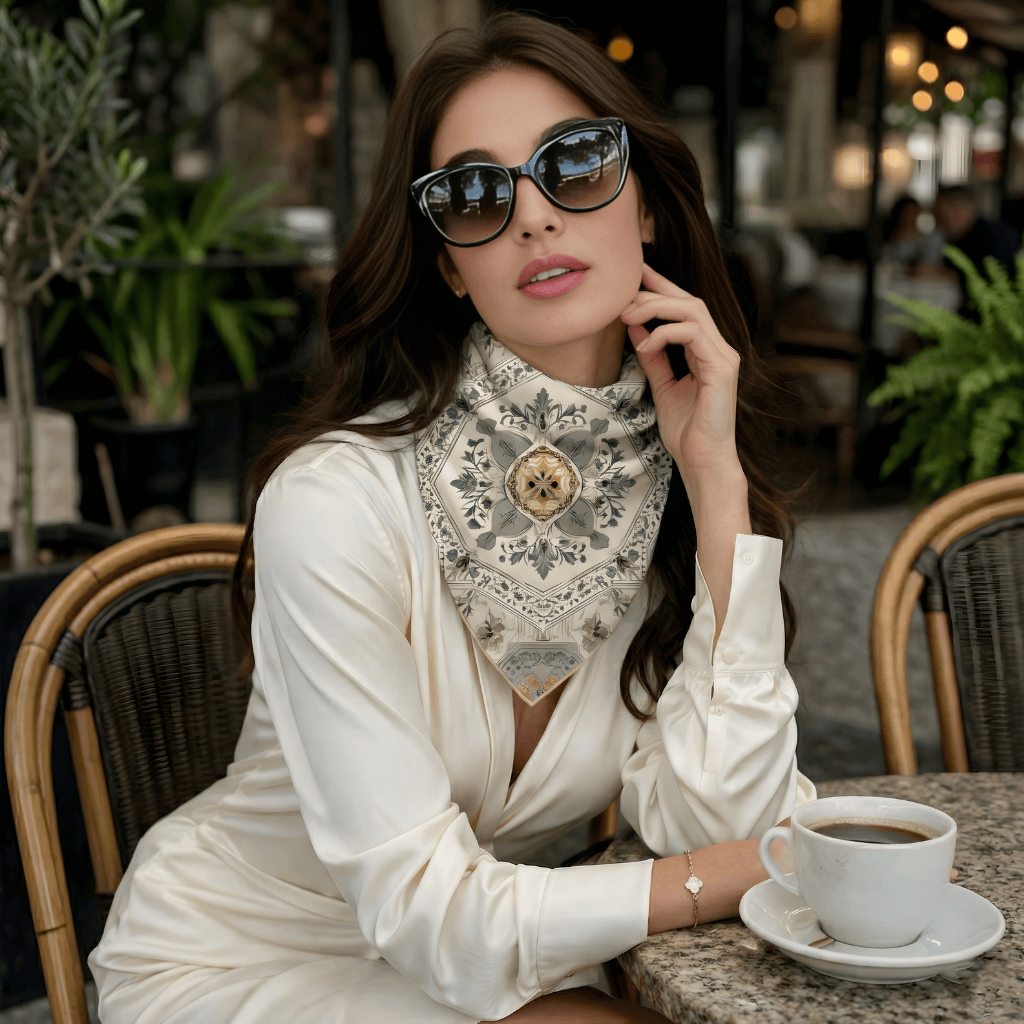 AZTEC OPULENCE SILK BANDANA