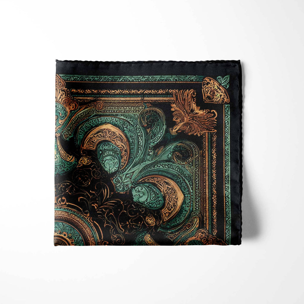 AXIS OF DOMINION SILK POCKET SQUARE
