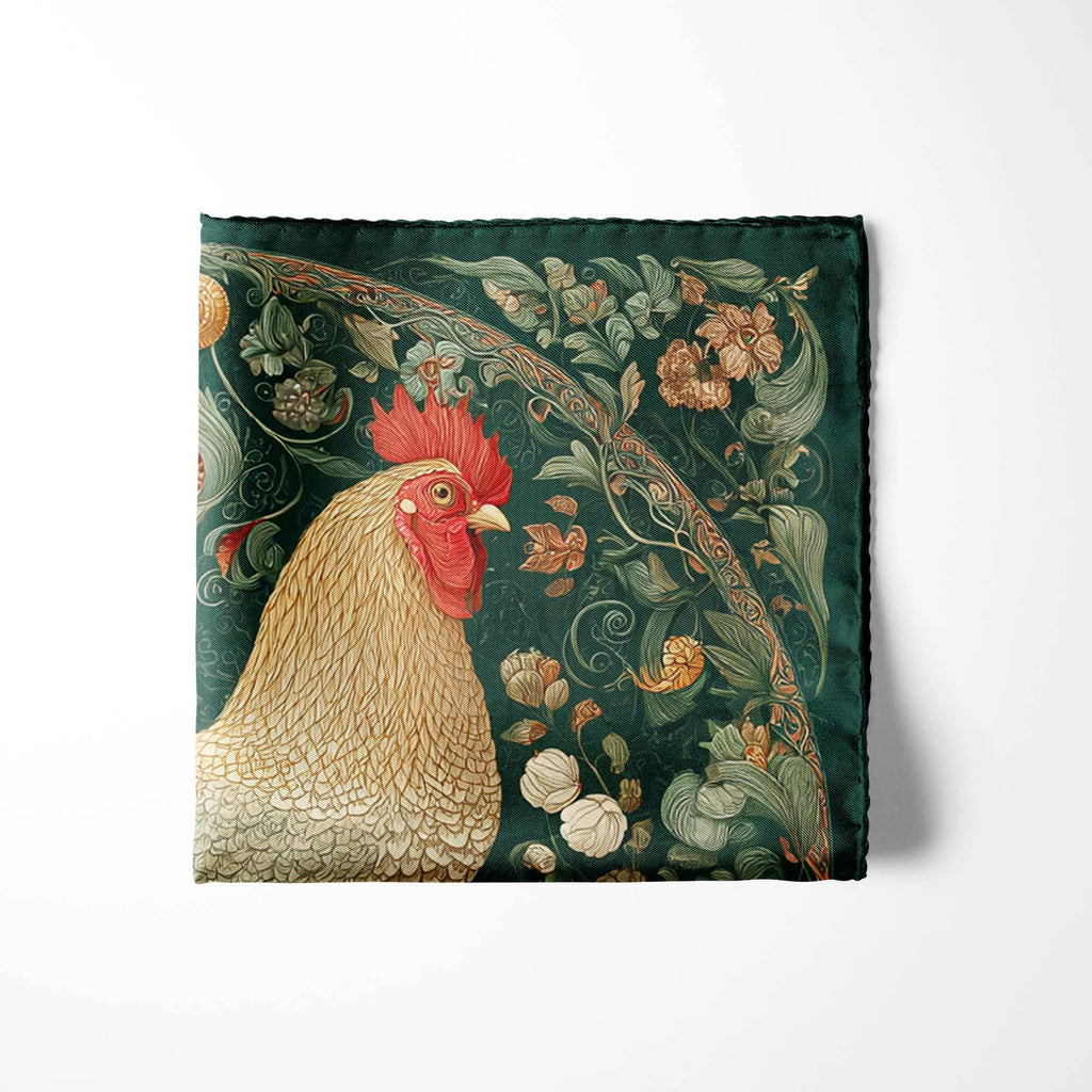 DAWN CREST SILK POCKET SQUARE