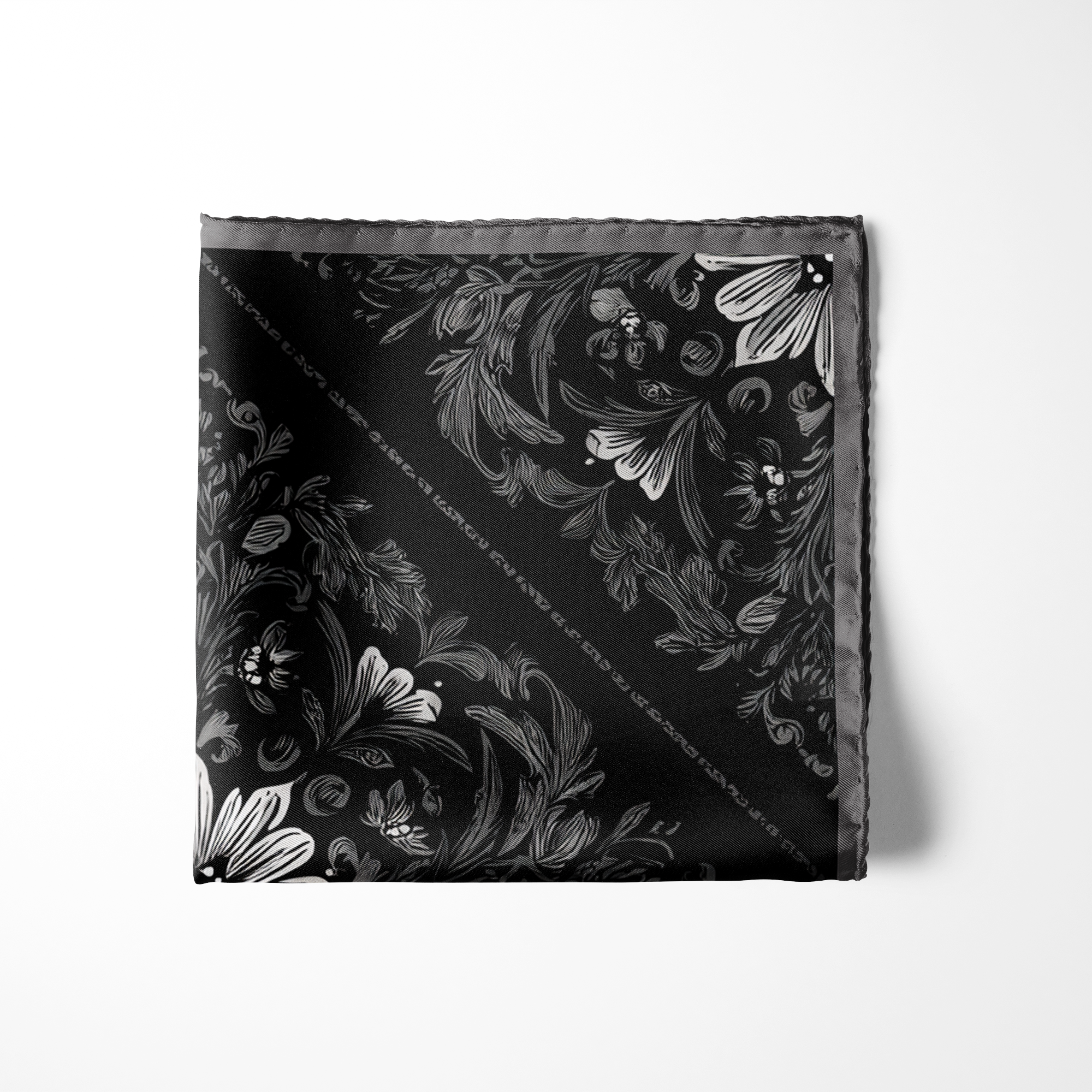 OBSIDIAN SILK POCKET SQUARE
