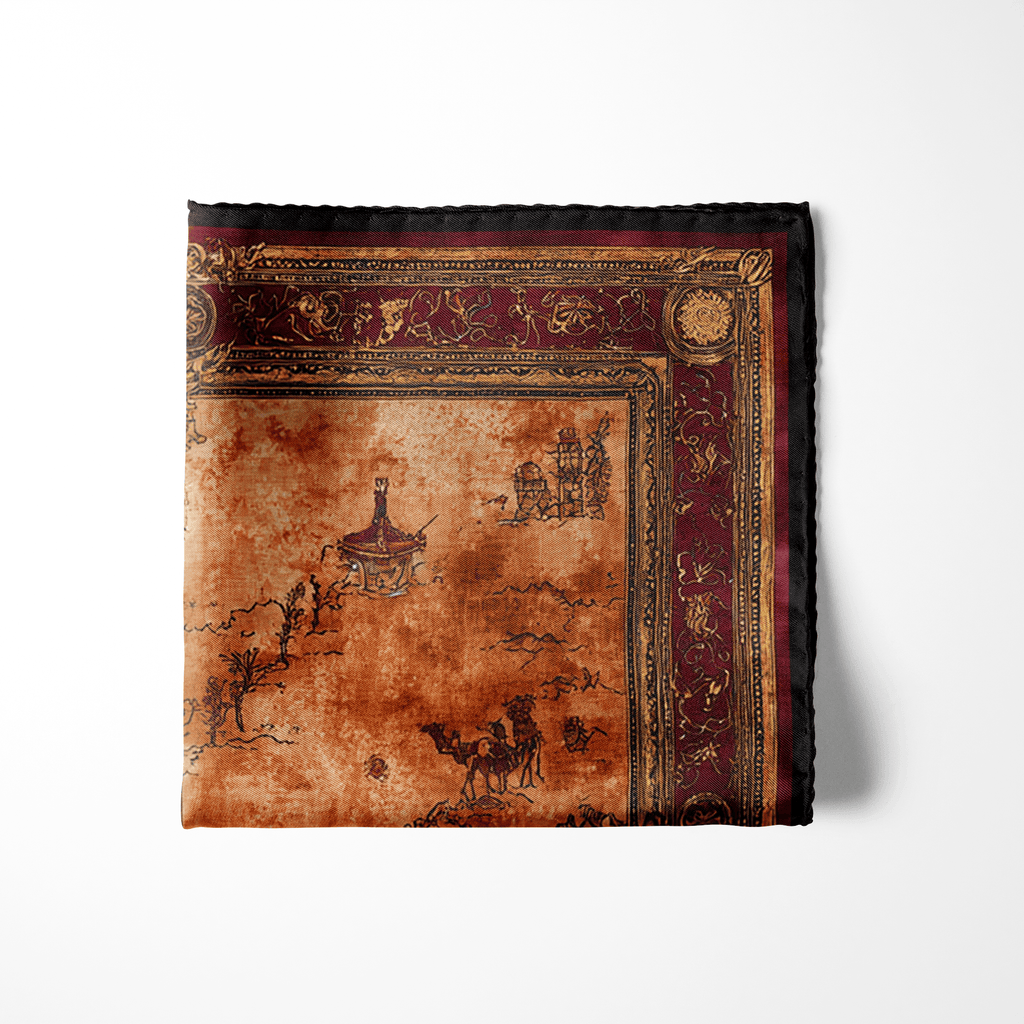 CARAVANA SILK POCKET SQUARE