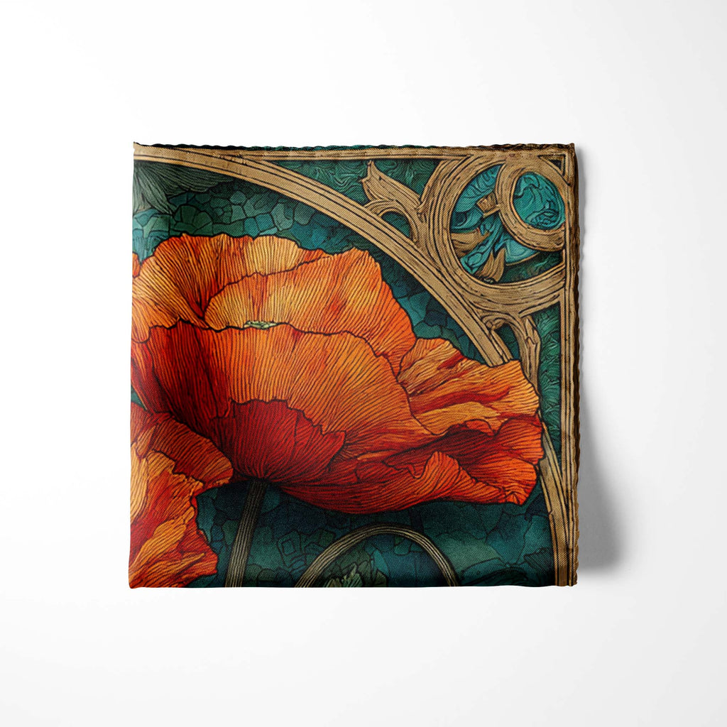 EMBER PETALS SILK POCKET SQUARE