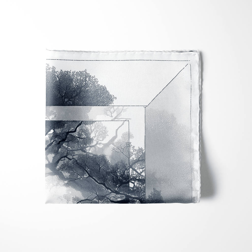 VEINSCAPE SILK POCKET SQUARE