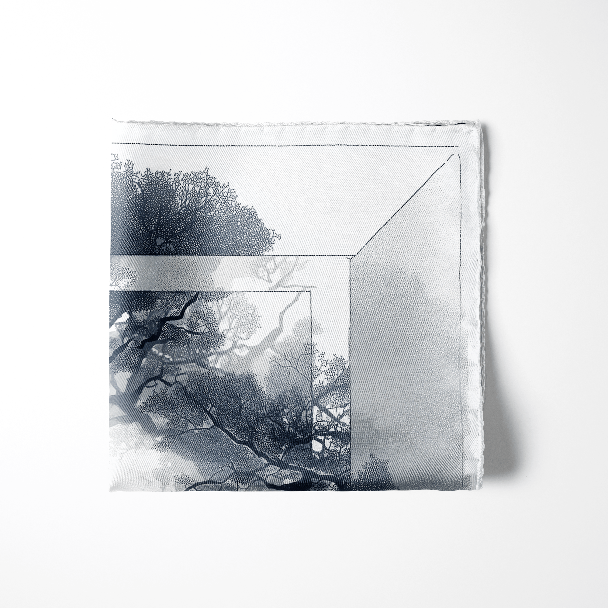 VEINSCAPE SILK POCKET SQUARE
