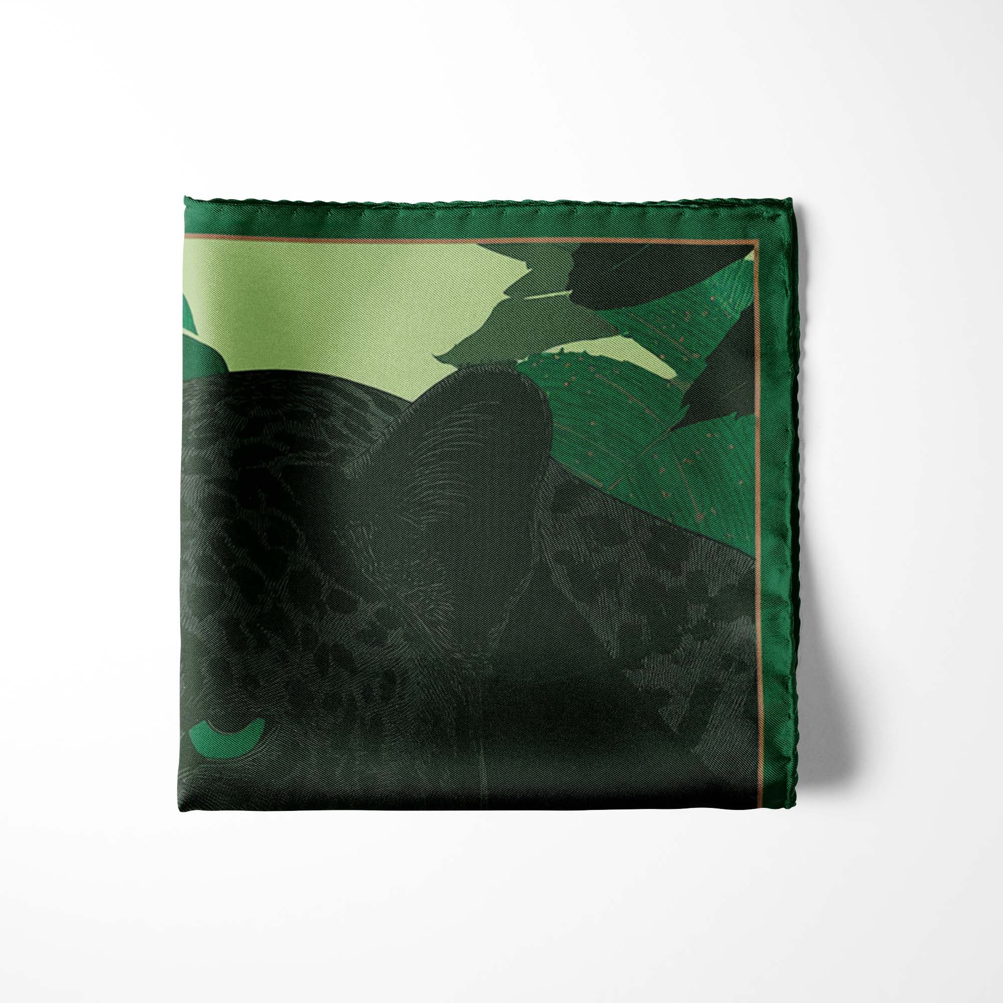 THE BLACK SOVEREIGN SILK POCKET SQUARE