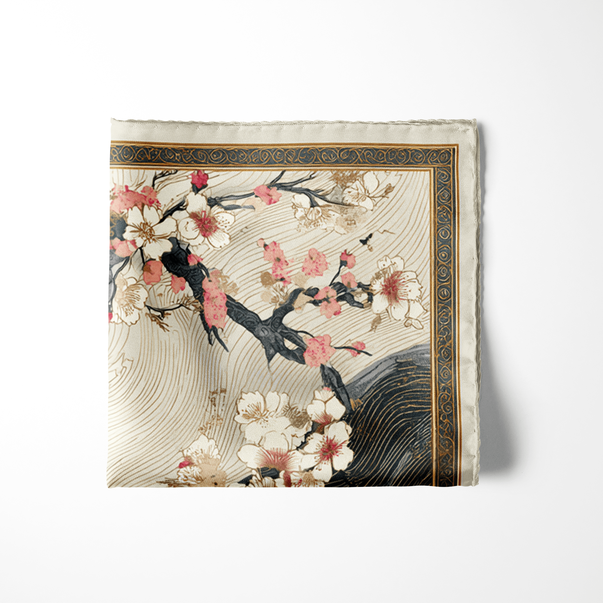 HANAMI SILK POCKET SQUARE