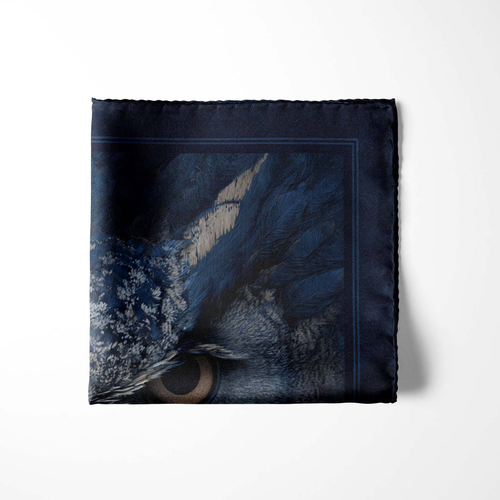 AZURE GUARDIAN SILK POCKET SQUARE
