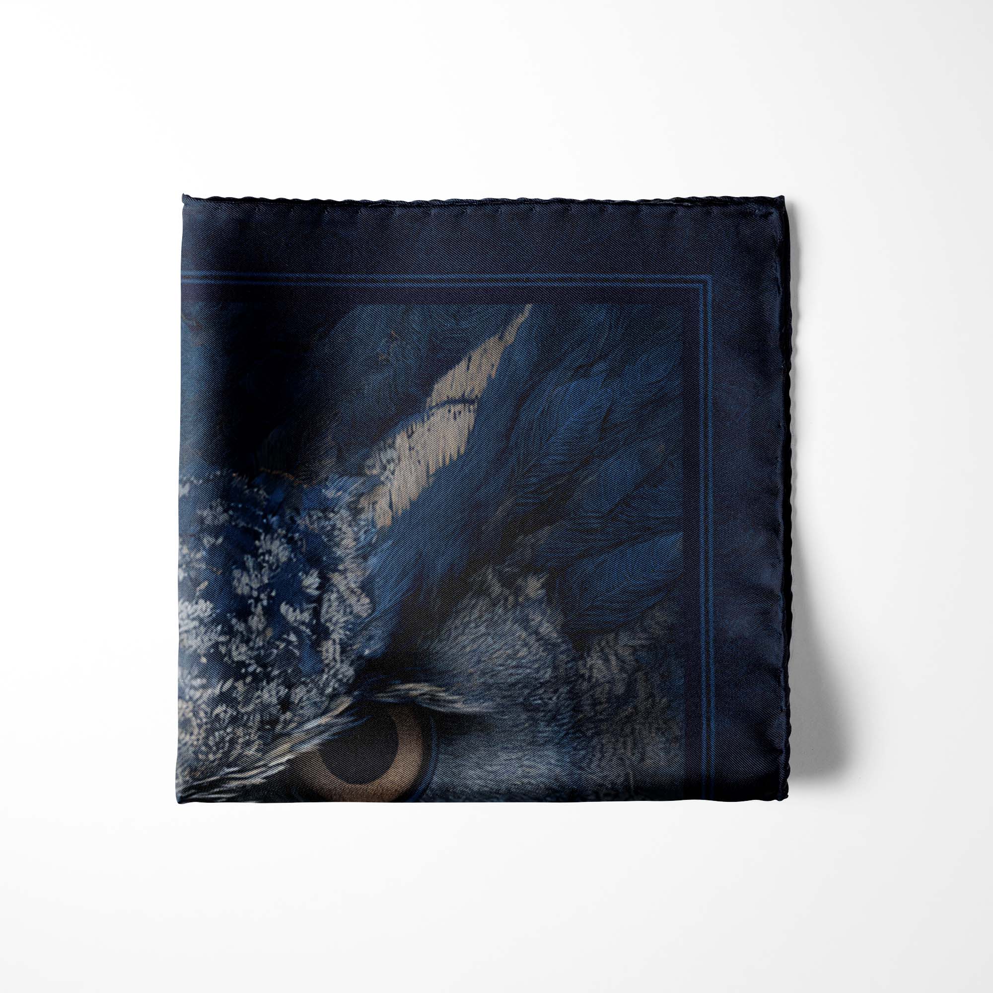 AZURE GUARDIAN SILK POCKET SQUARE