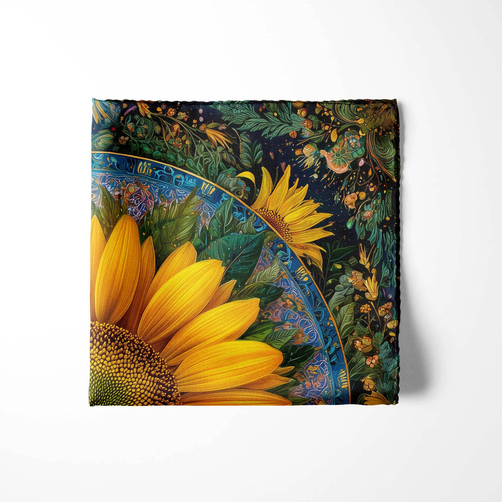 SOLARIS BLOSSOM SILK POCKET SQUARE