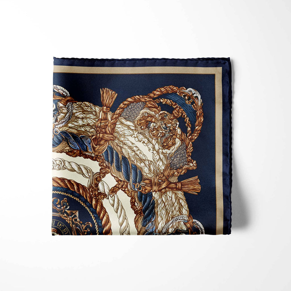 UNBROKEN LINE SILK POCKET SQUARE