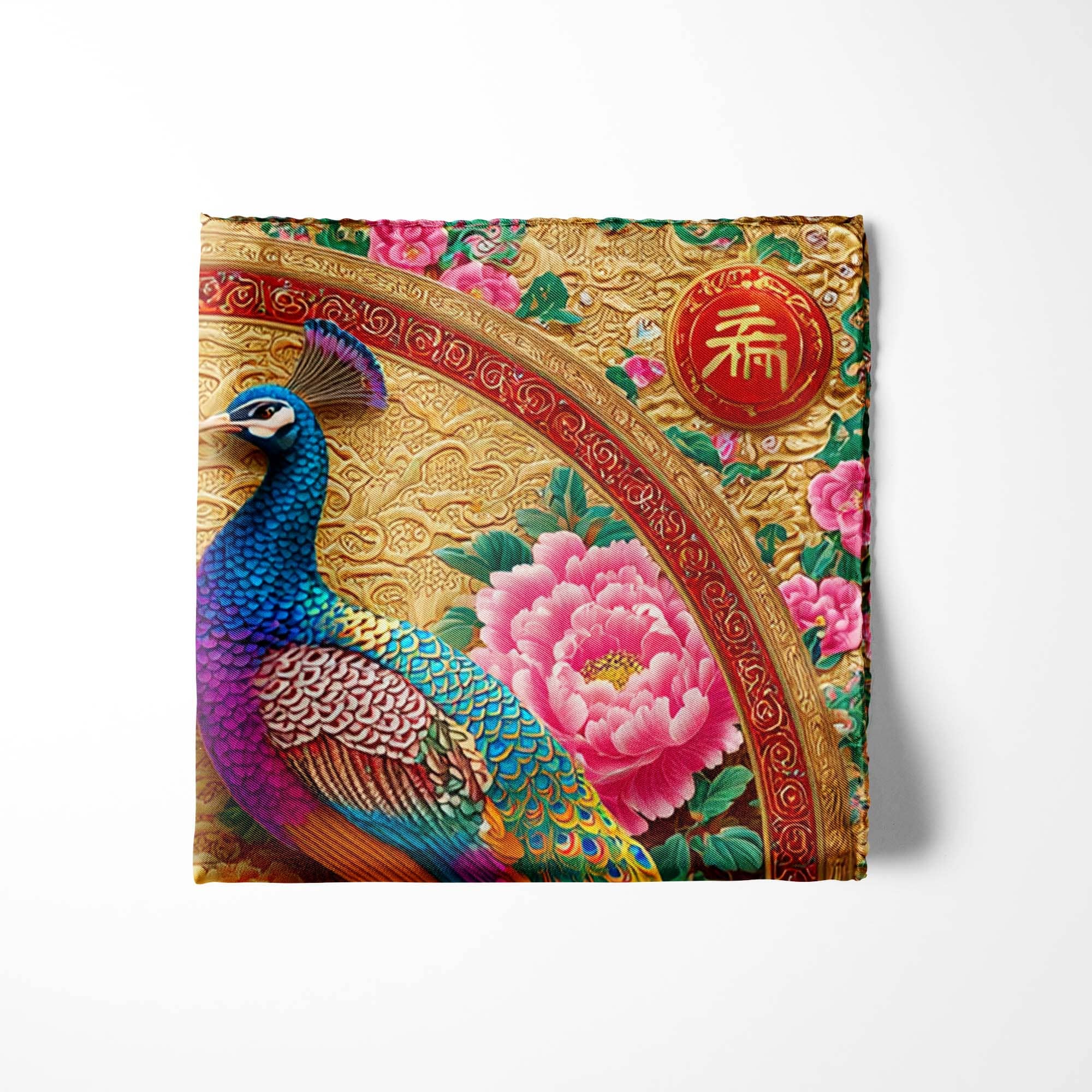 COSMIC AZURE SILK POCKET SQUARE
