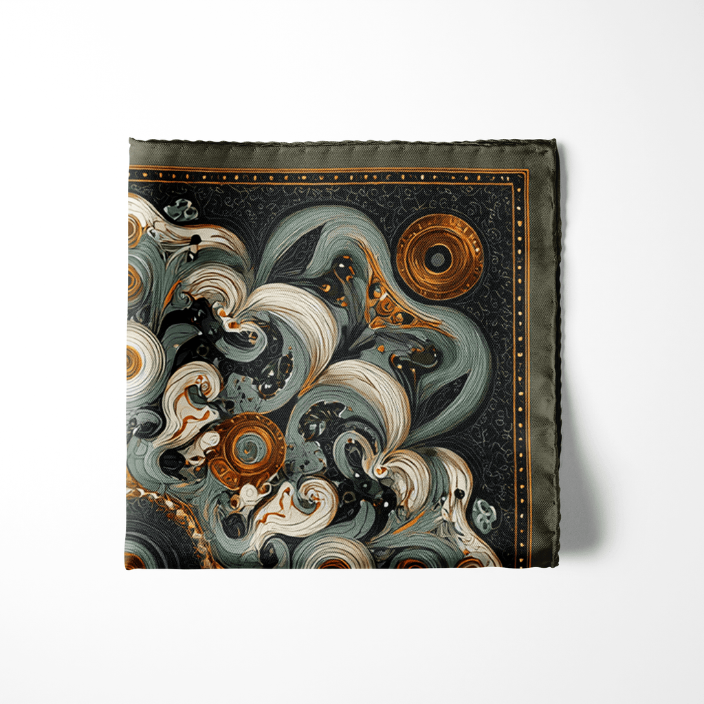 VERMILLION SILK POCKET SQUARE