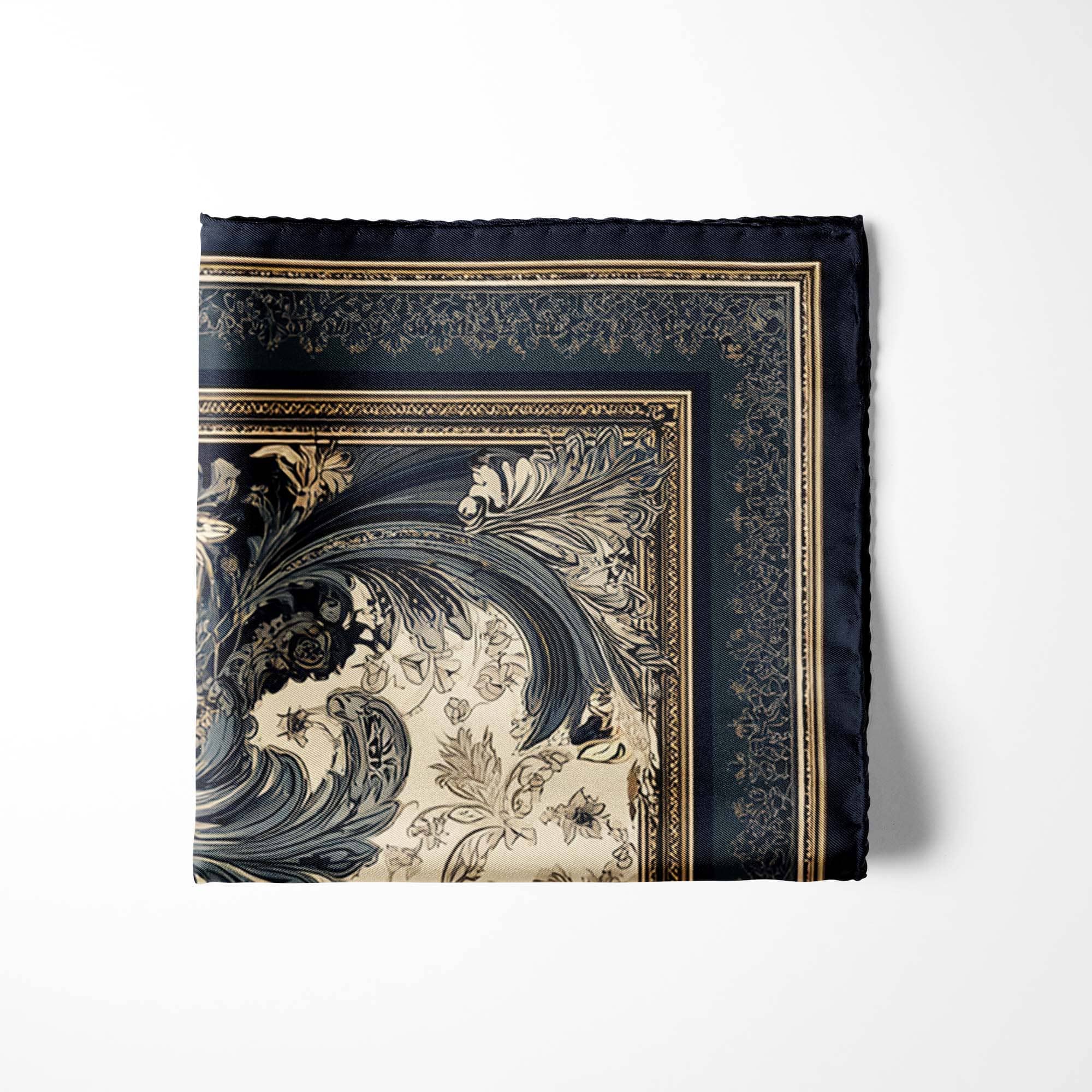 FRAMED SILENCE SILK POCKET SQUARE