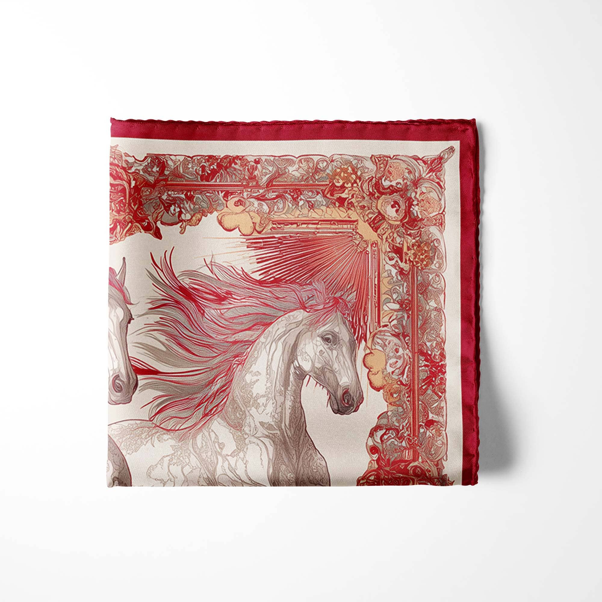 CRIMSON DOMINION SILK POCKET SQUARE