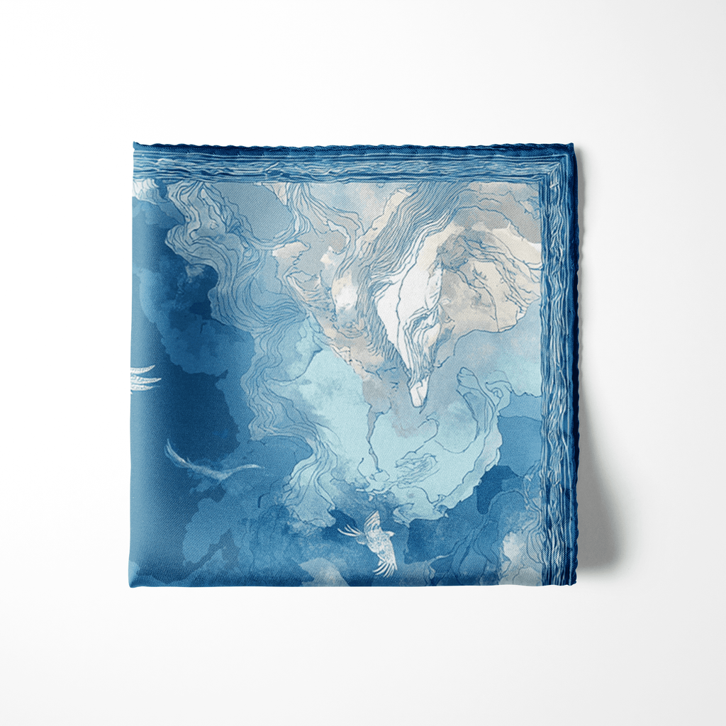 SKYWARD SILK POCKET SQUARE