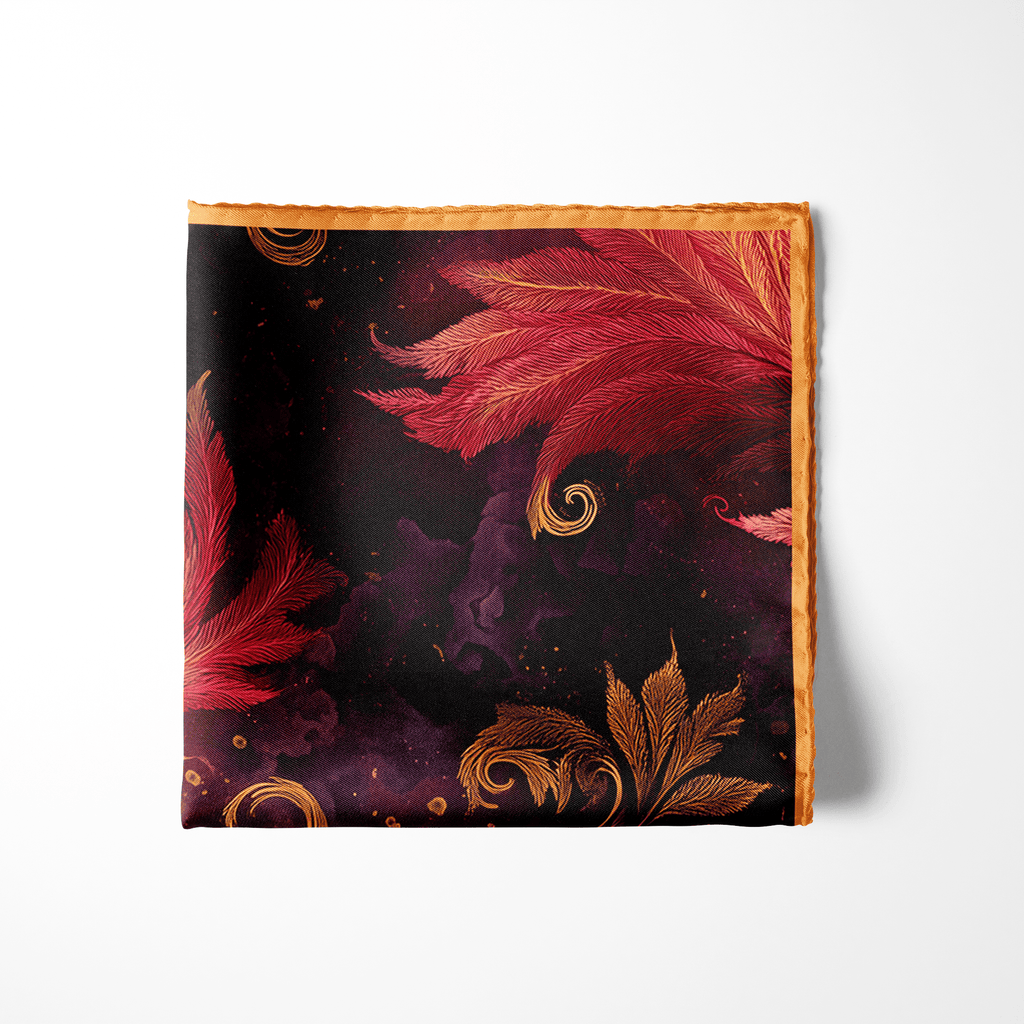 EMBER SILK POCKET SQUARE
