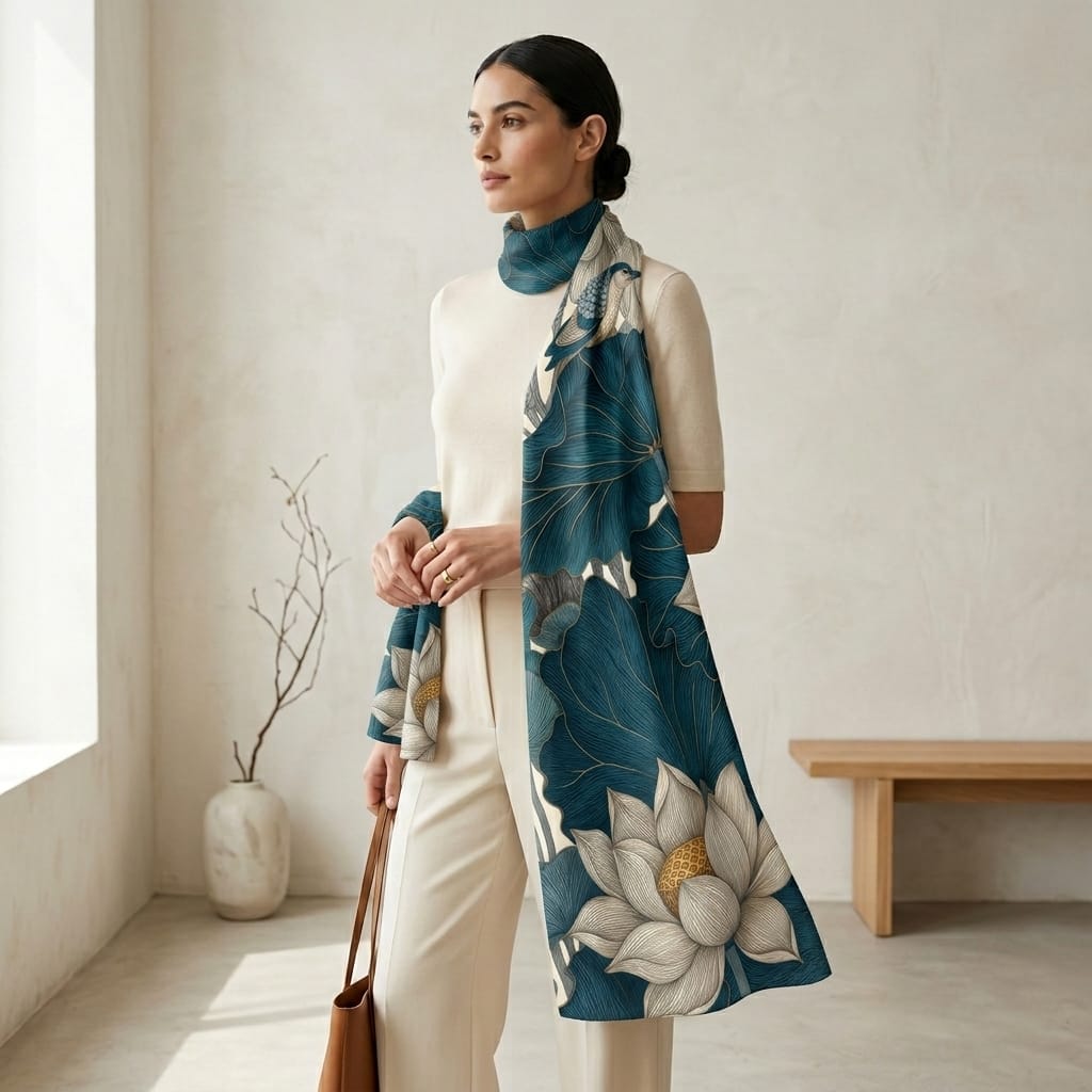 FLORIDA BOTANICAL LONG LADIES SCARF