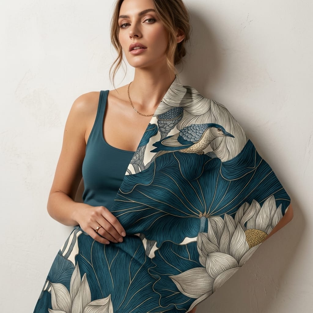 FLORIDA BOTANICAL LONG LADIES SCARF