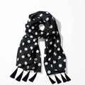 MIDDLE BLACK POLKA DOTS SCARF - PREMIUM COLLECTION