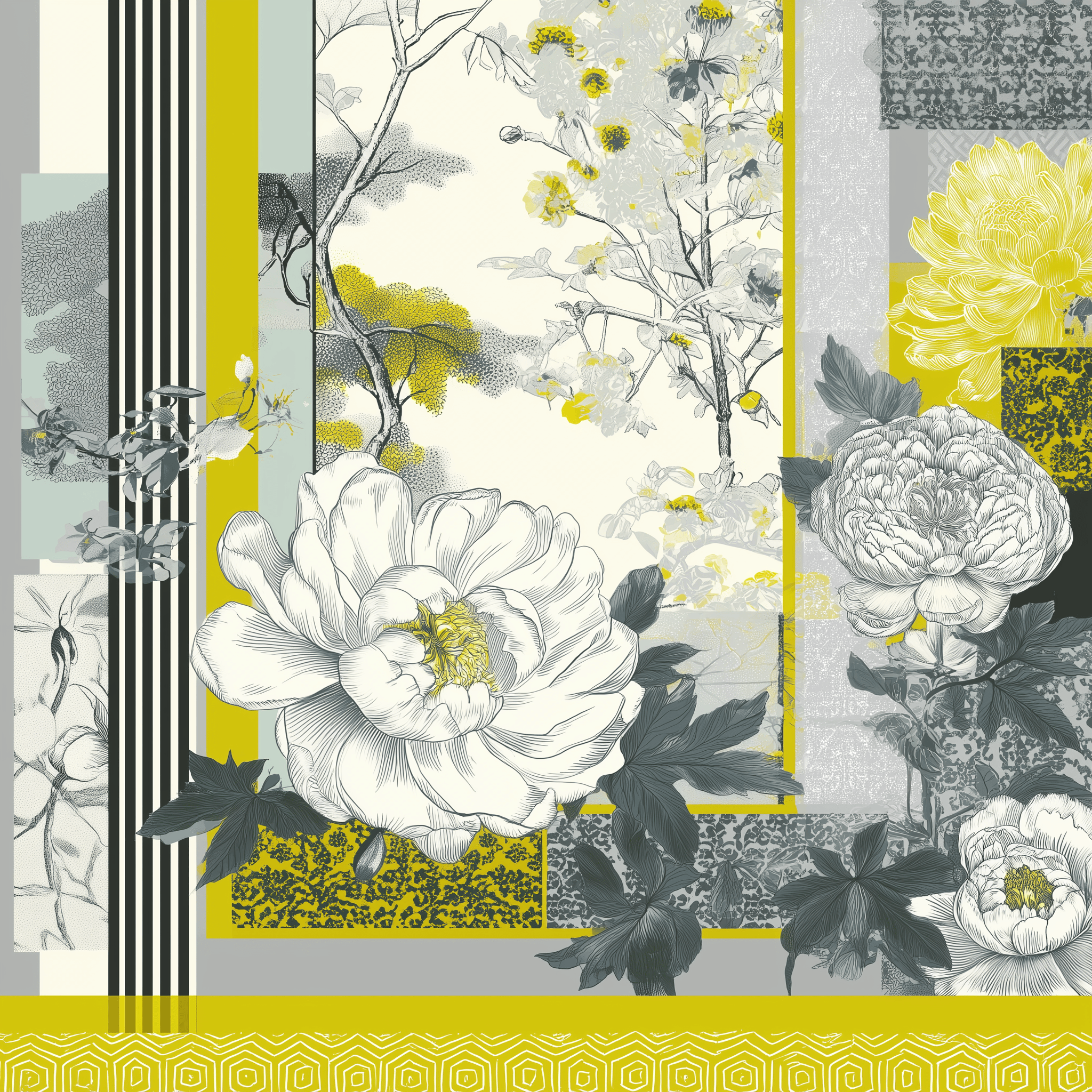 BLOOMVERSE SILK HEAD SCARF