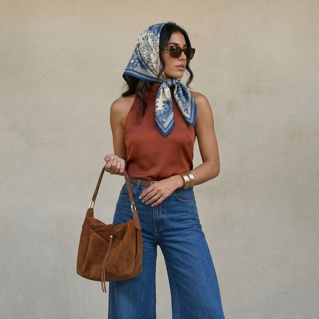 CATHEDRALE SILK HEAD SCARF