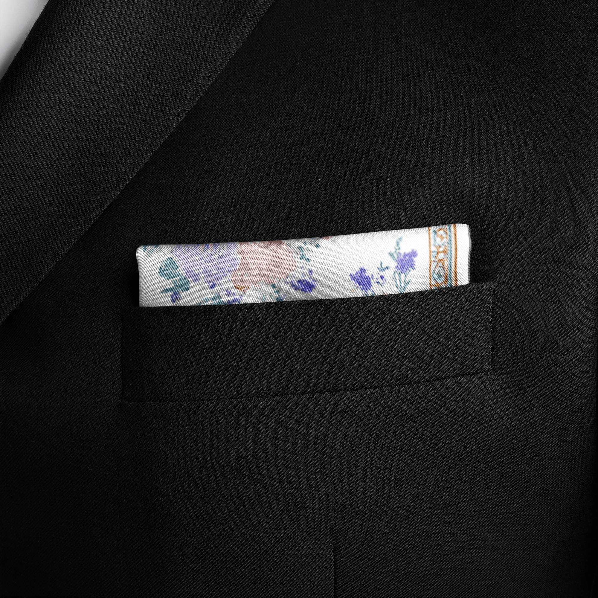ROSAIRE SILK POCKET SQUARE