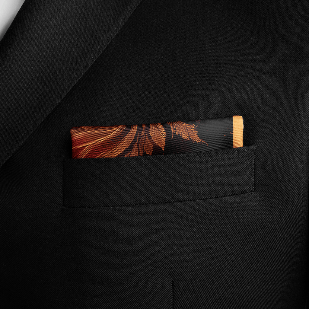EMBER SILK POCKET SQUARE