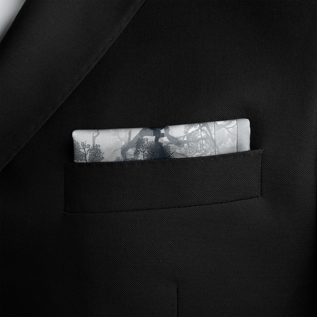 VEINSCAPE SILK POCKET SQUARE