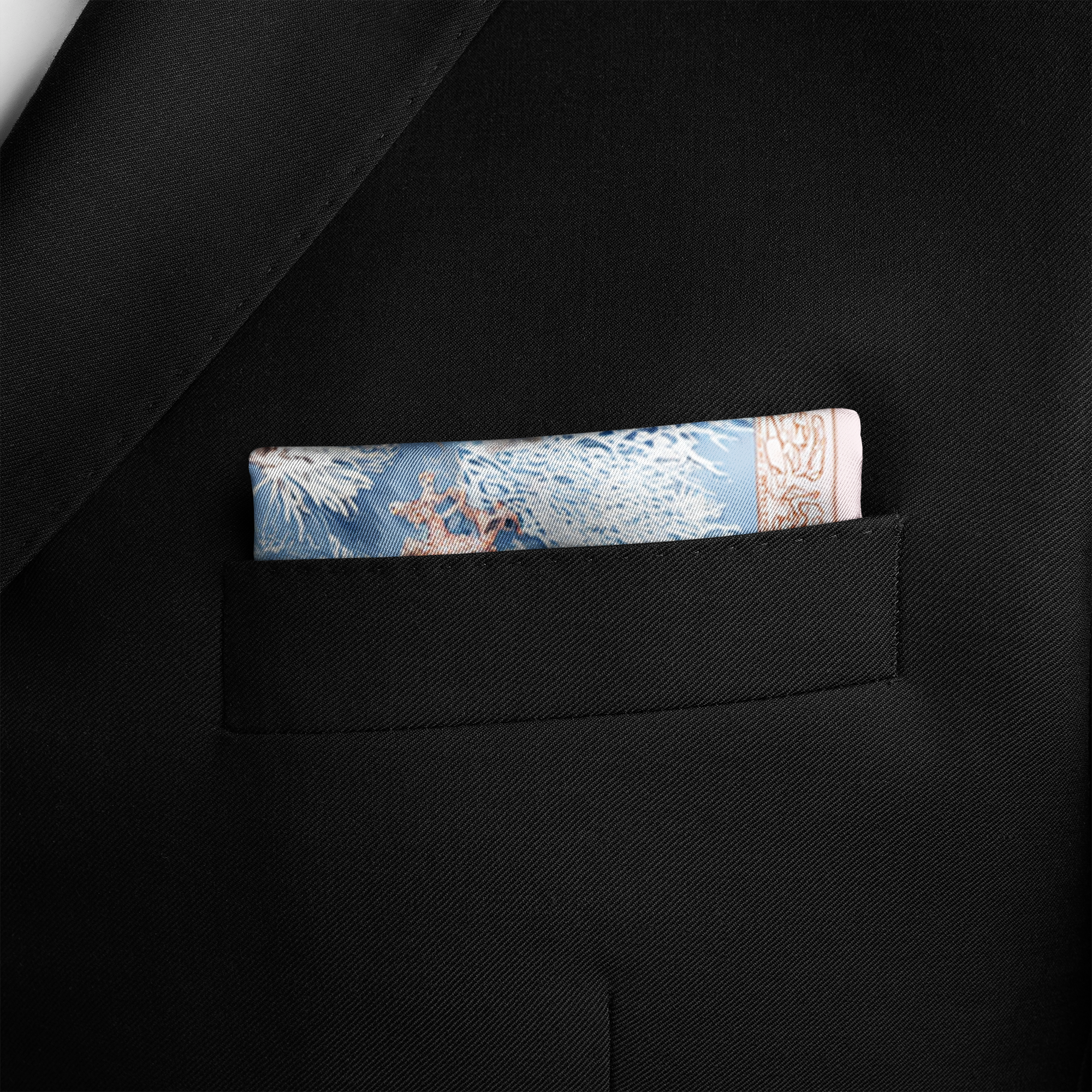 CORALIA SILK POCKET SQUARE