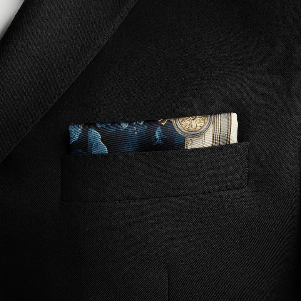CORALIS SILK POCKET SQUARE