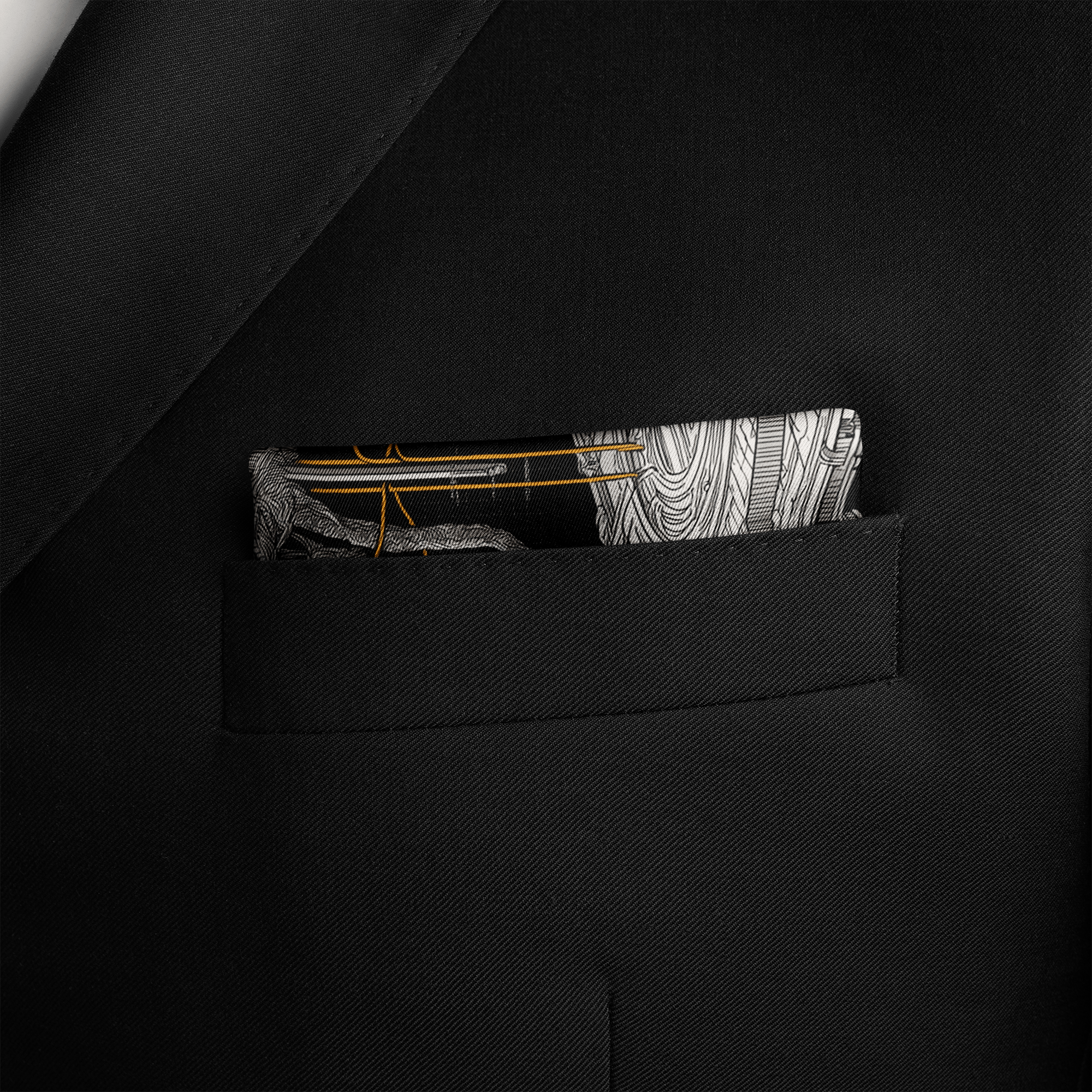 TECHFLORA SILK POCKET SQUARE