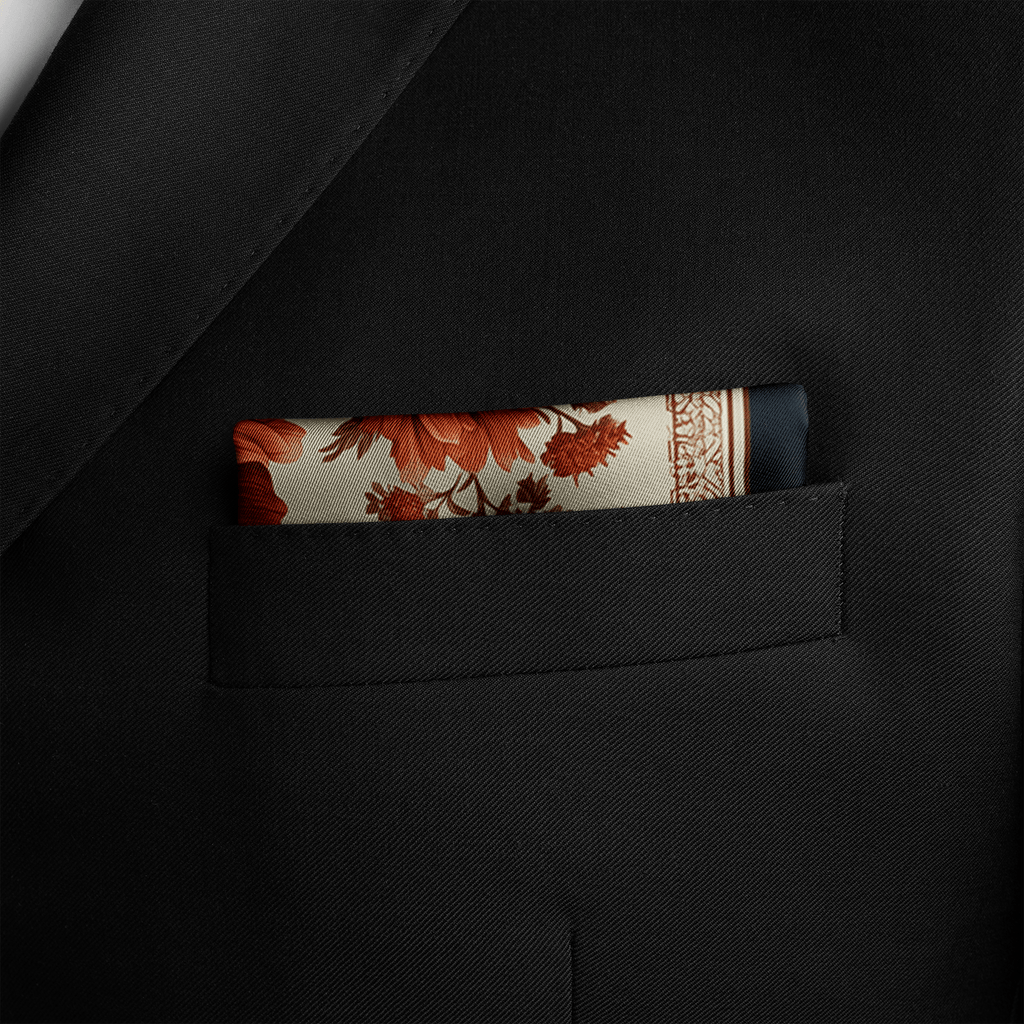 AMARANTH SILK POCKET SQUARE