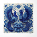 CERULEAN CROWN SILK POCKET SQUARE