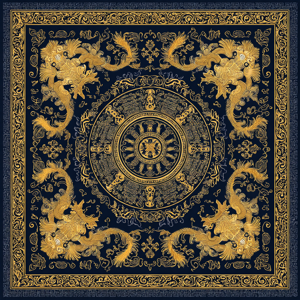 COLLIE FRONTERIZO GOLD SILK HEAD SCARF