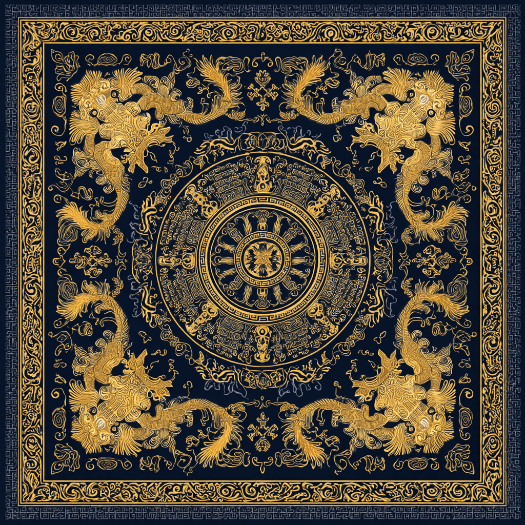 COLLIE FRONTERIZO GOLD SILK HEAD SCARF